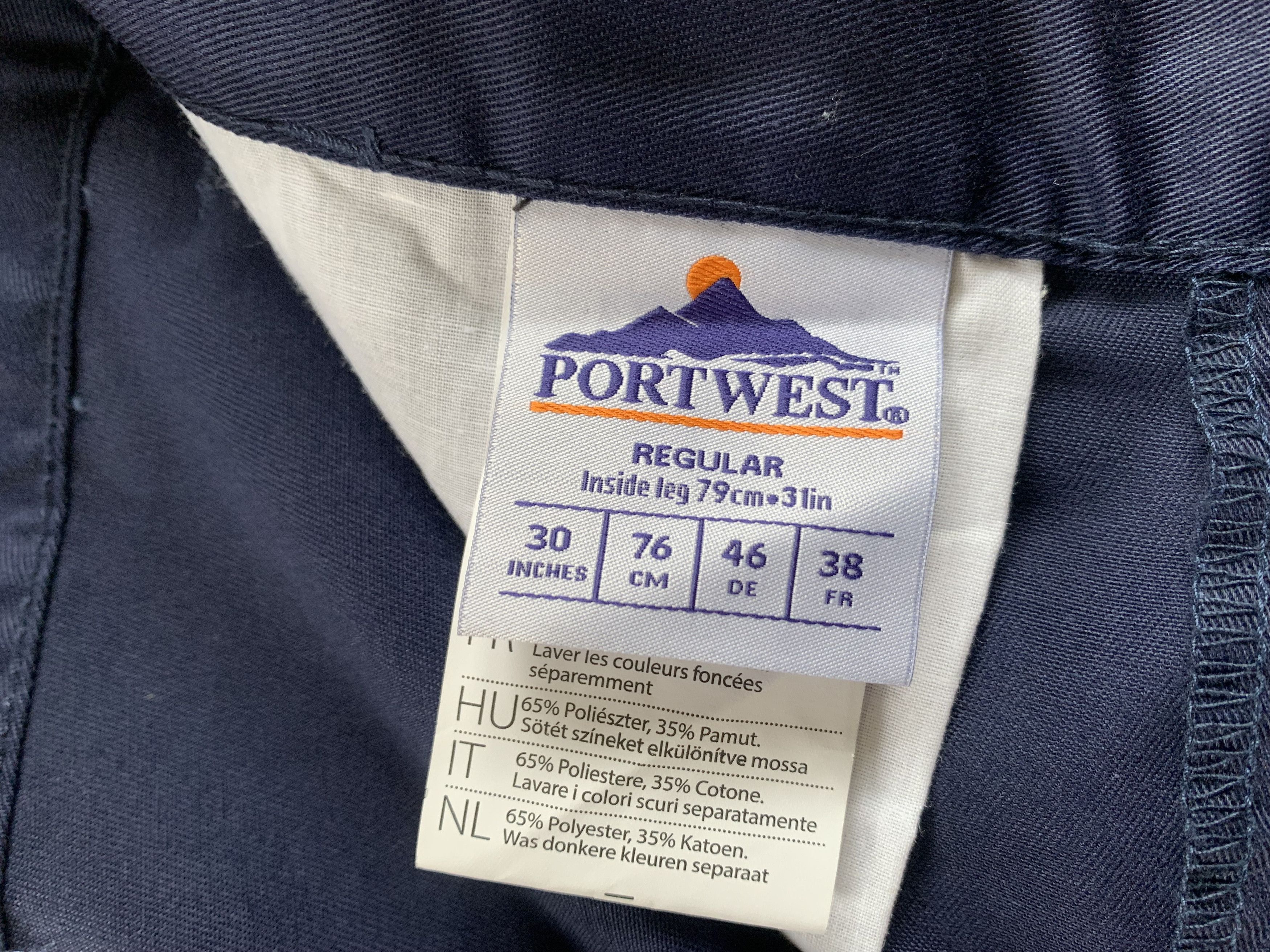 Other Portwest Fortis 245 Navy Work Trousers Size US 30 / EU 46 - 9 Thumbnail