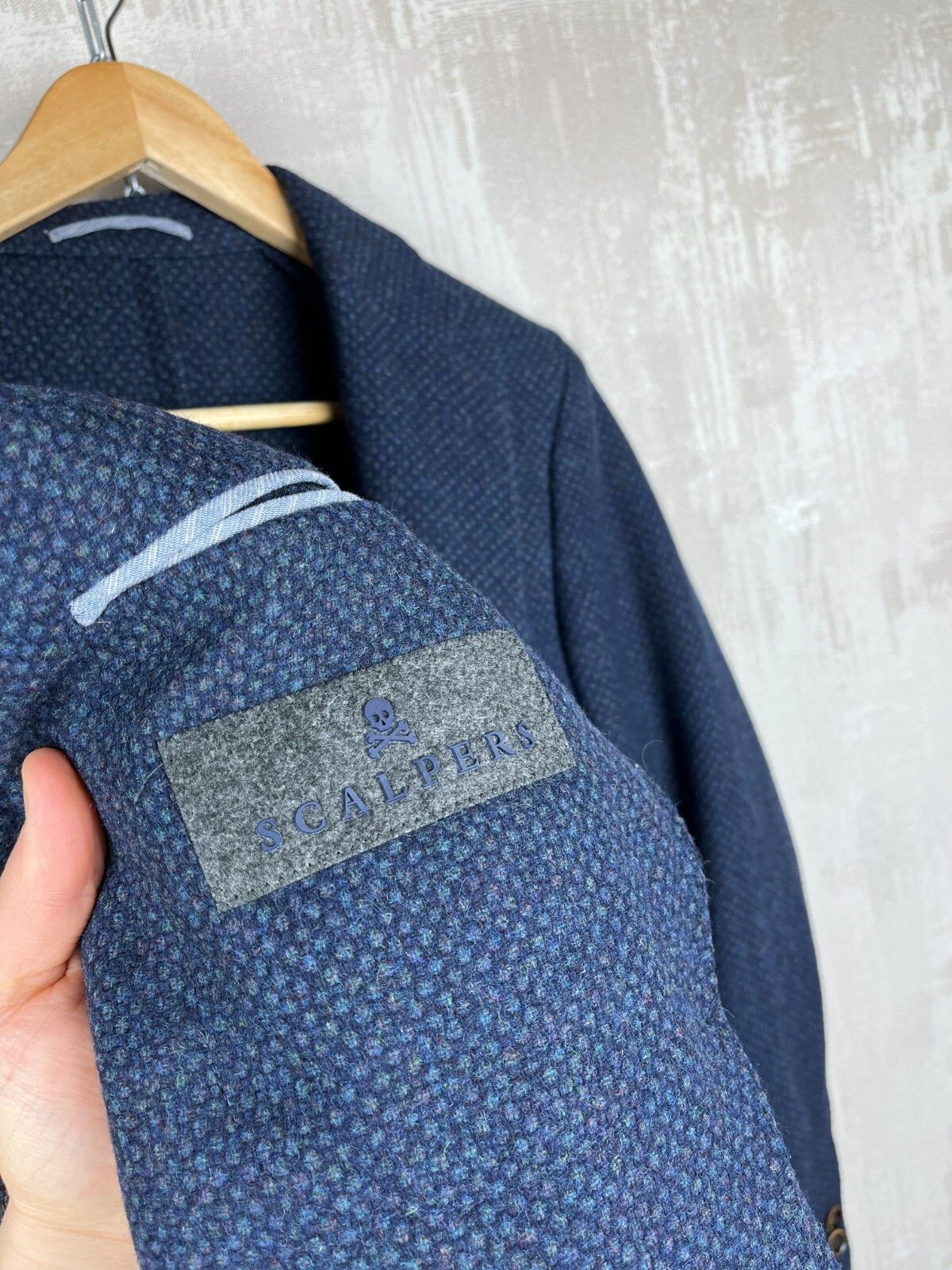 Designer SCALPERS Wool Blazer Jacket Size EUR 46 Navy Blue Size US S / EU 44-46 / 1 - 10 Thumbnail