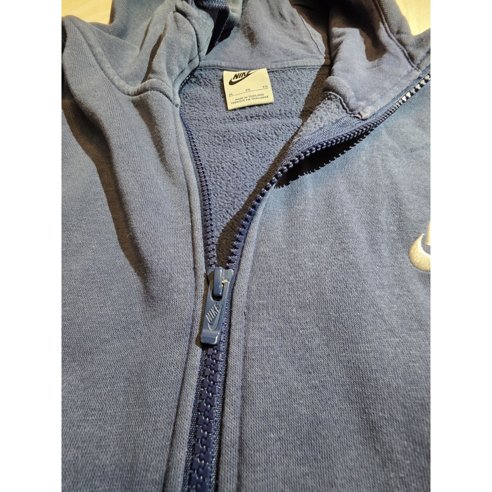 Nike Nike Men's Size Xl Blue Long Sleeve Zip Up Hooded Sweatshirt Size US XL / EU 56 / 4 - 1 Thumbnail