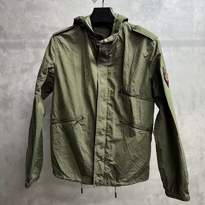 saint laurent Army green patch embroidery logo windproof ho