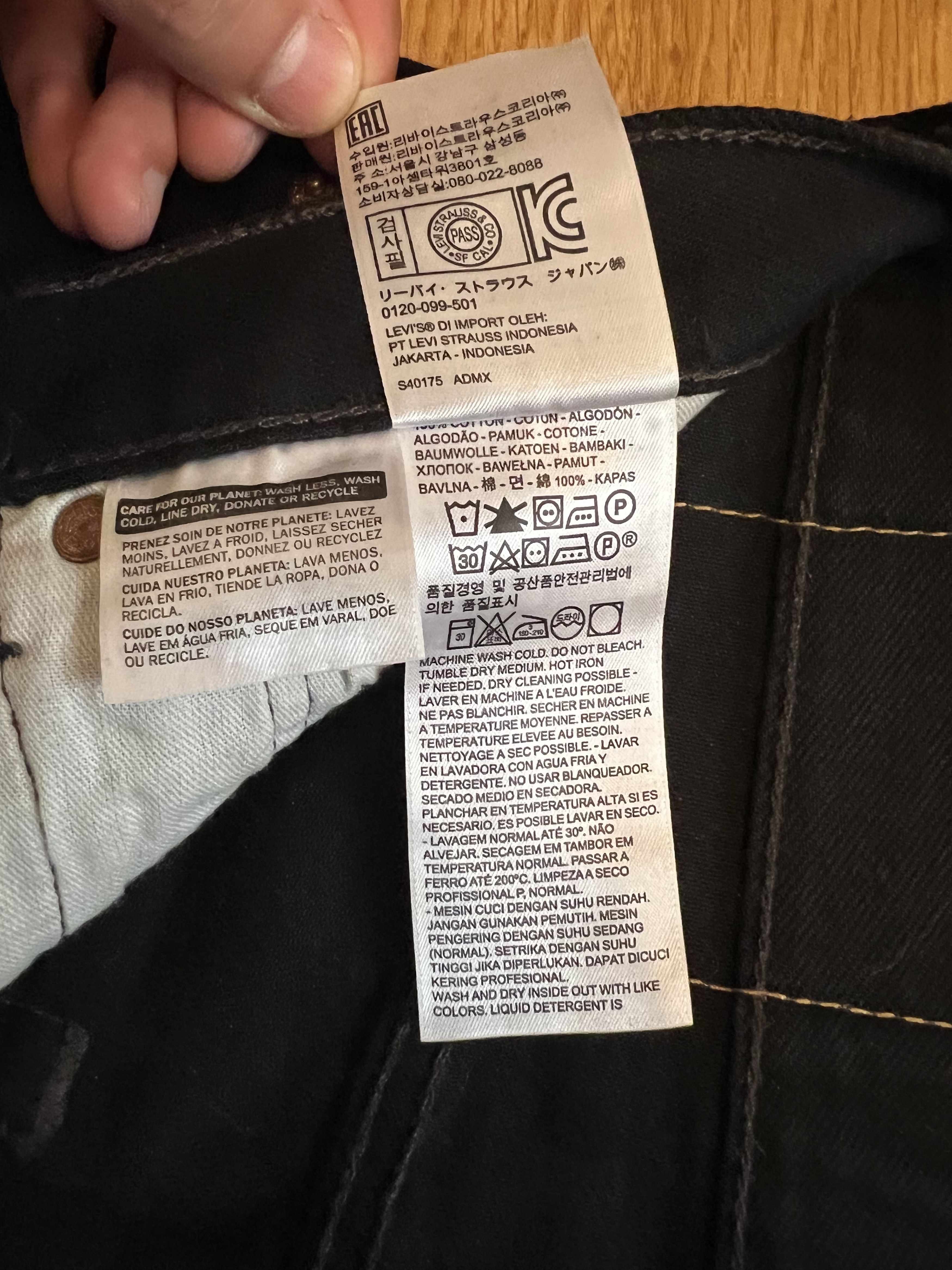 Warren Lotas Warren Lotas Levi's 501 black barbed wire denim Size US 30 / EU 46 - 10 Thumbnail