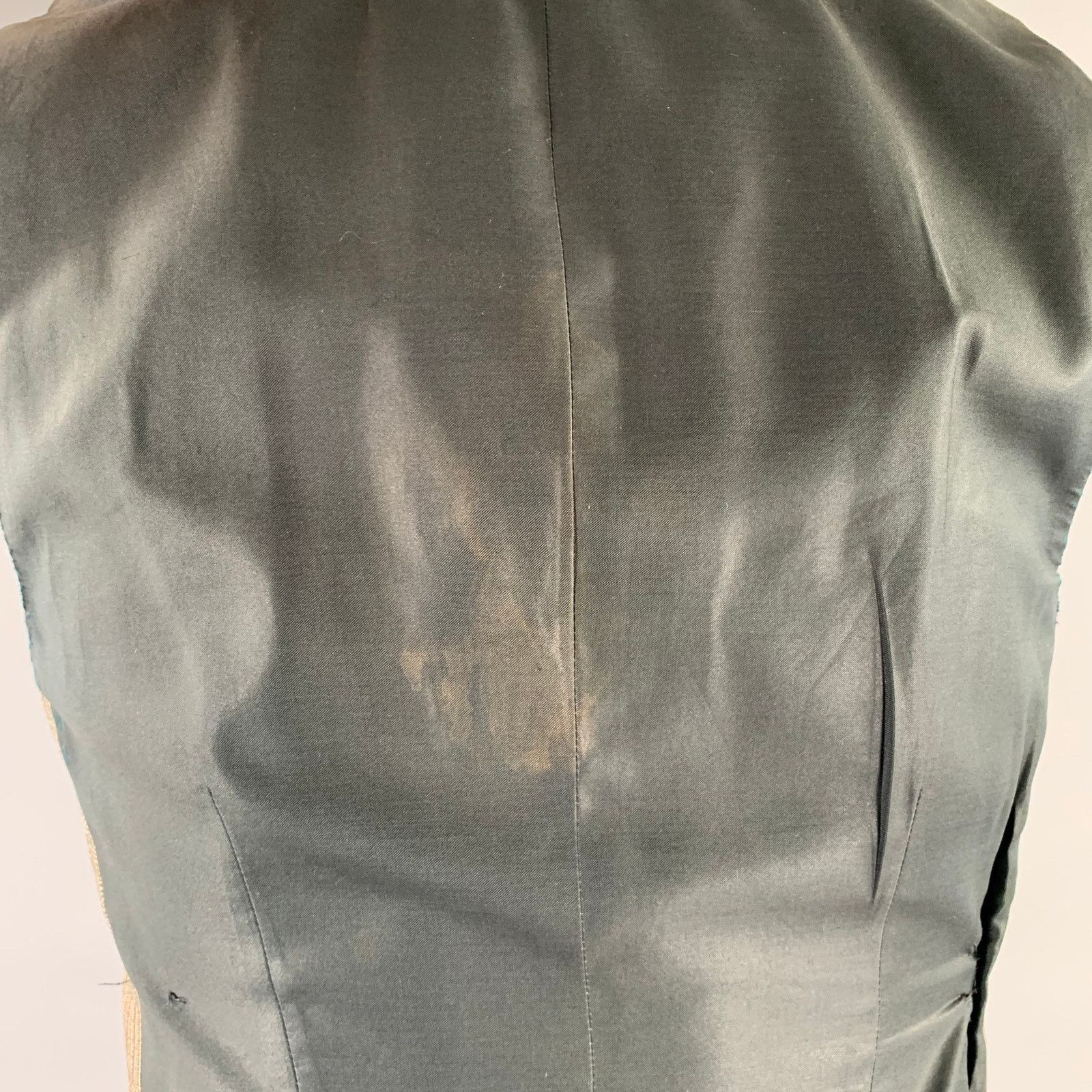 Other DIRTY ENGLIGH Size S Brown Tan Glen Check Wool Spandex Vest Size 38S - 5 Thumbnail