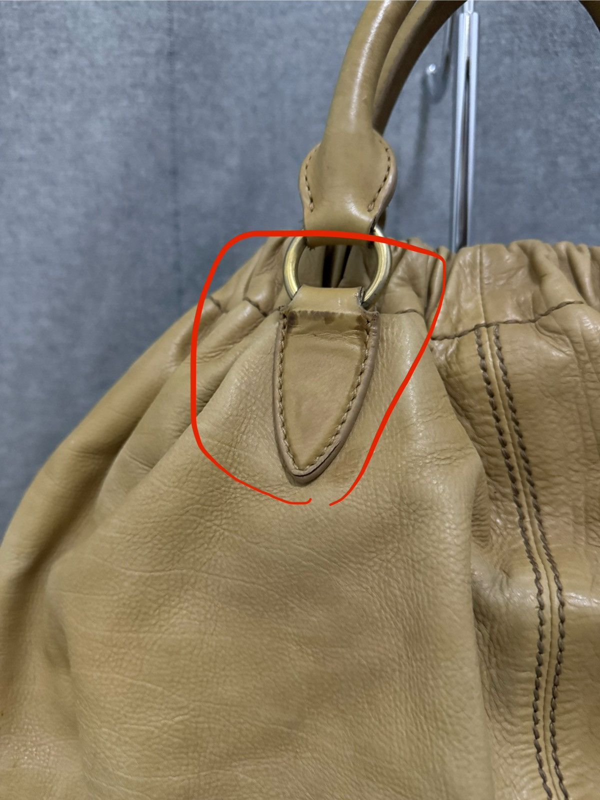 Miu Miu Vintage Miu Miu gathered leather 2-way Shoulder hand bag Size ONE SIZE - 9 Thumbnail