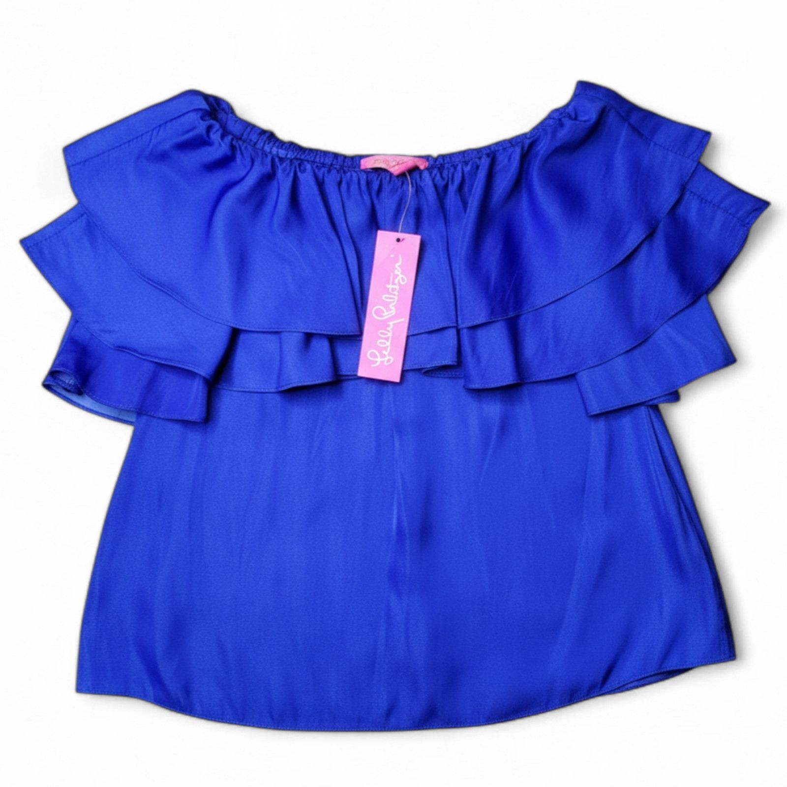 Lilly Pulitzer NWT Lilly Pulitzer Haylee Off The Shoulder Ruffle Top XS Size XS / US 0-2 / IT 36-38 - 6 Thumbnail