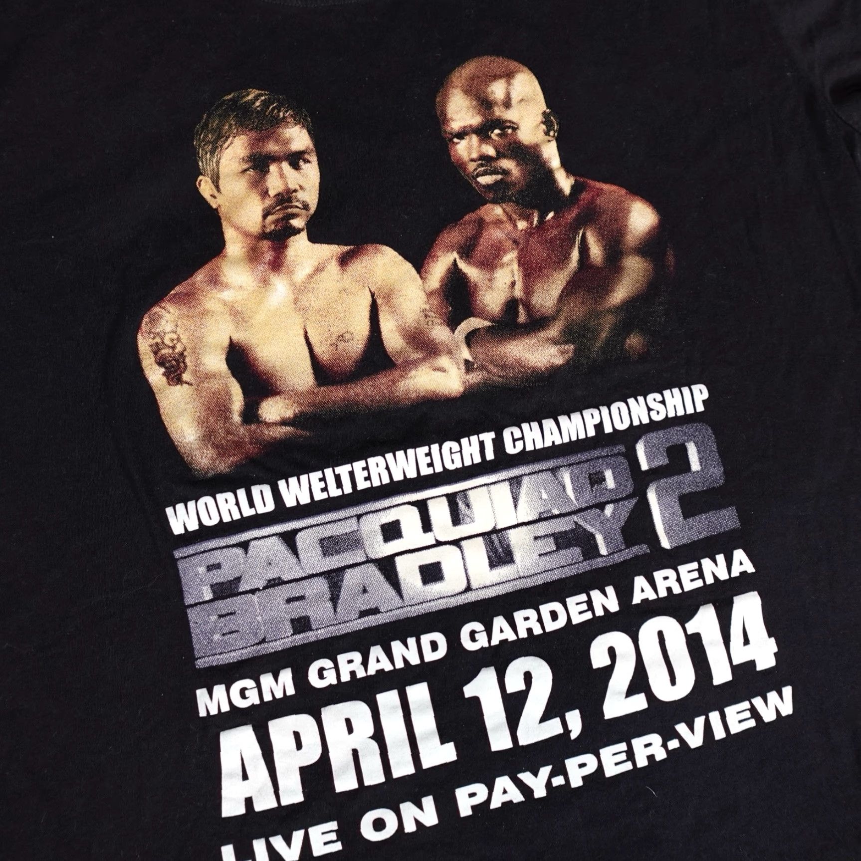 Vintage Team Pacquiao Manny Pacquiao vs Timothy Bradley 2 Boxing T-Shirt Mens L Black Graphic Print Size US L / EU 52-54 / 3 - 2 Thumbnail