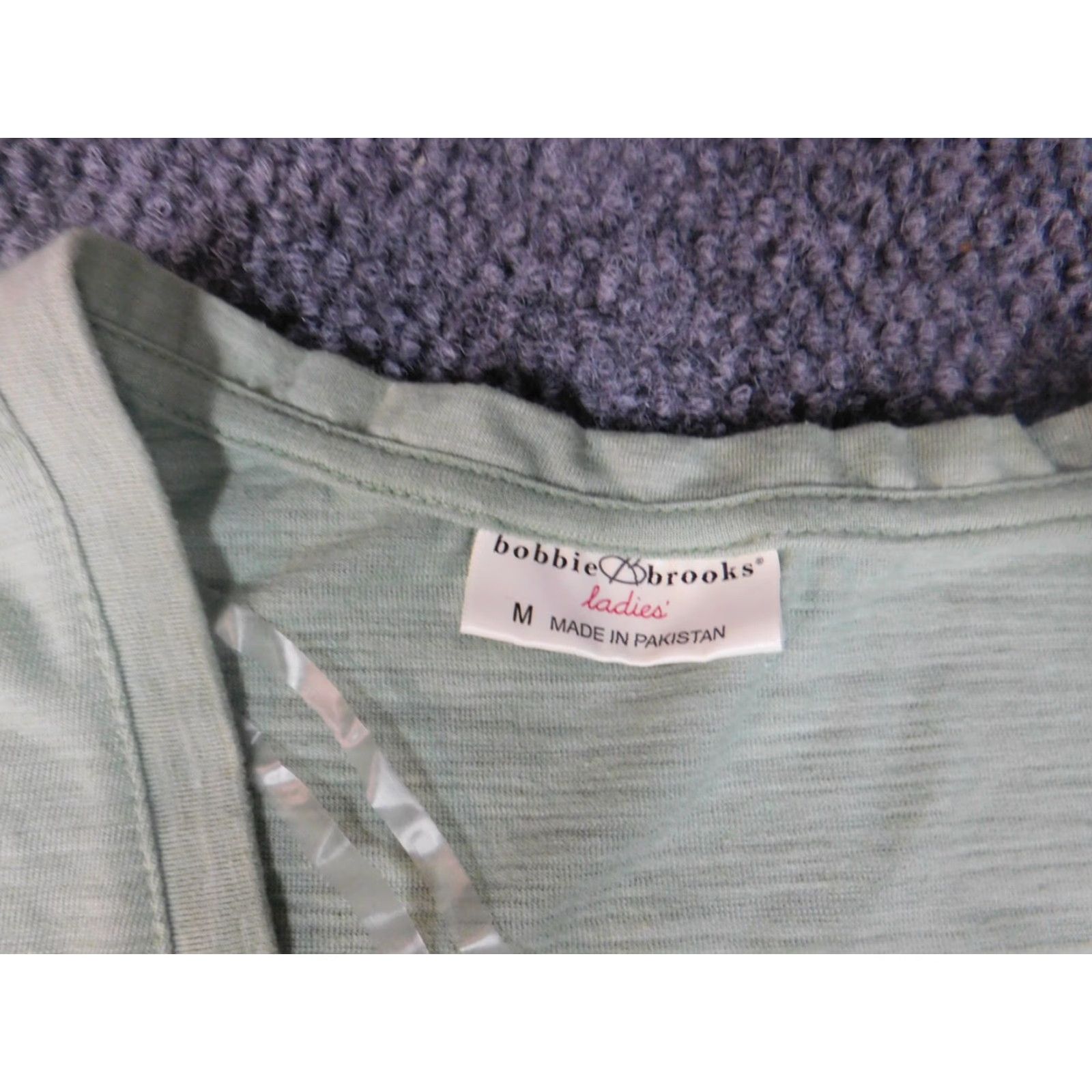 Vintage Bobbie Brooks Blouse Green Crew Neck Short Sleeve Pullover Medium Women’s Regular Stretch Basic Casual Size M / US 6-8 / IT 42-44 - 6 Thumbnail