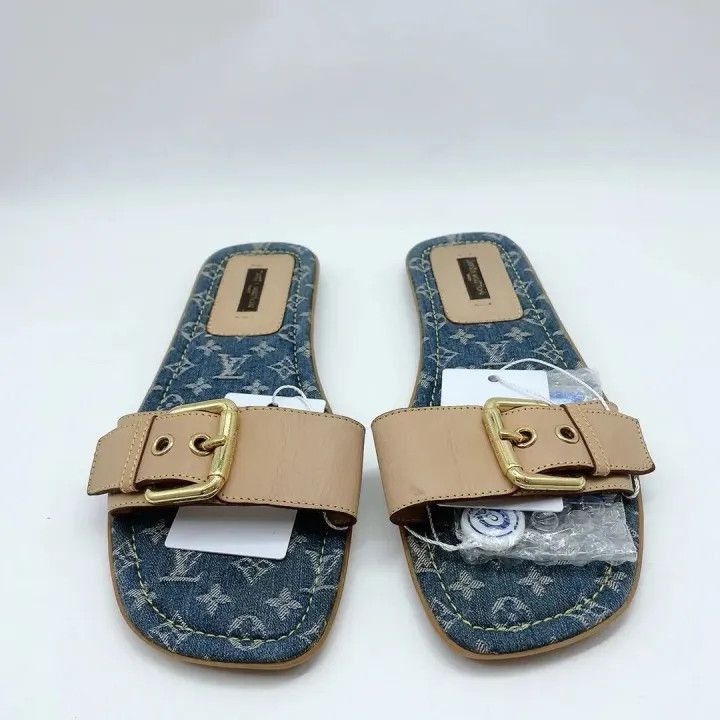 Louis Vuitton Louis Vuitton Denim Mule Sandals for Both Genders -2508 Size US 7.5 / EU 40-41 - 2 Thumbnail