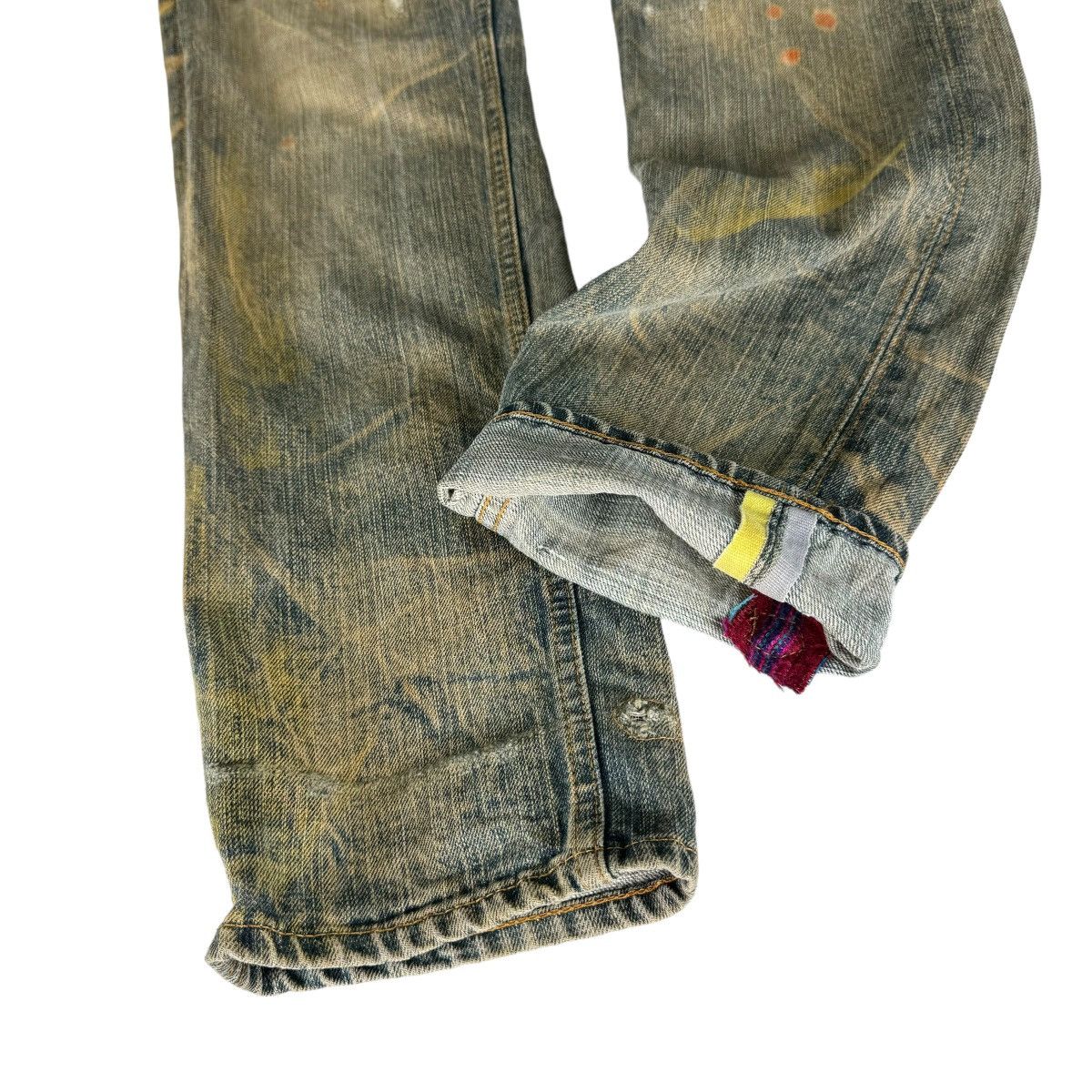 Japanese Brand ☀️SWAGGER PAINT SPLASH SELVEDGE DENIM PANTS Size US 34 / EU 50 - 10 Thumbnail