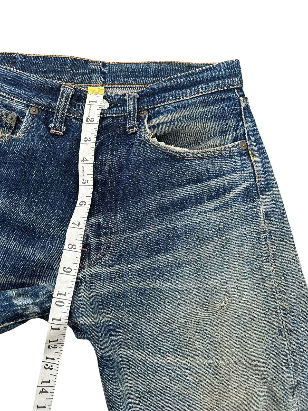 Kapital Thrashed Vintage Denime Selvedge Denim Jeans Size US 30 / EU 46 - 22 Thumbnail