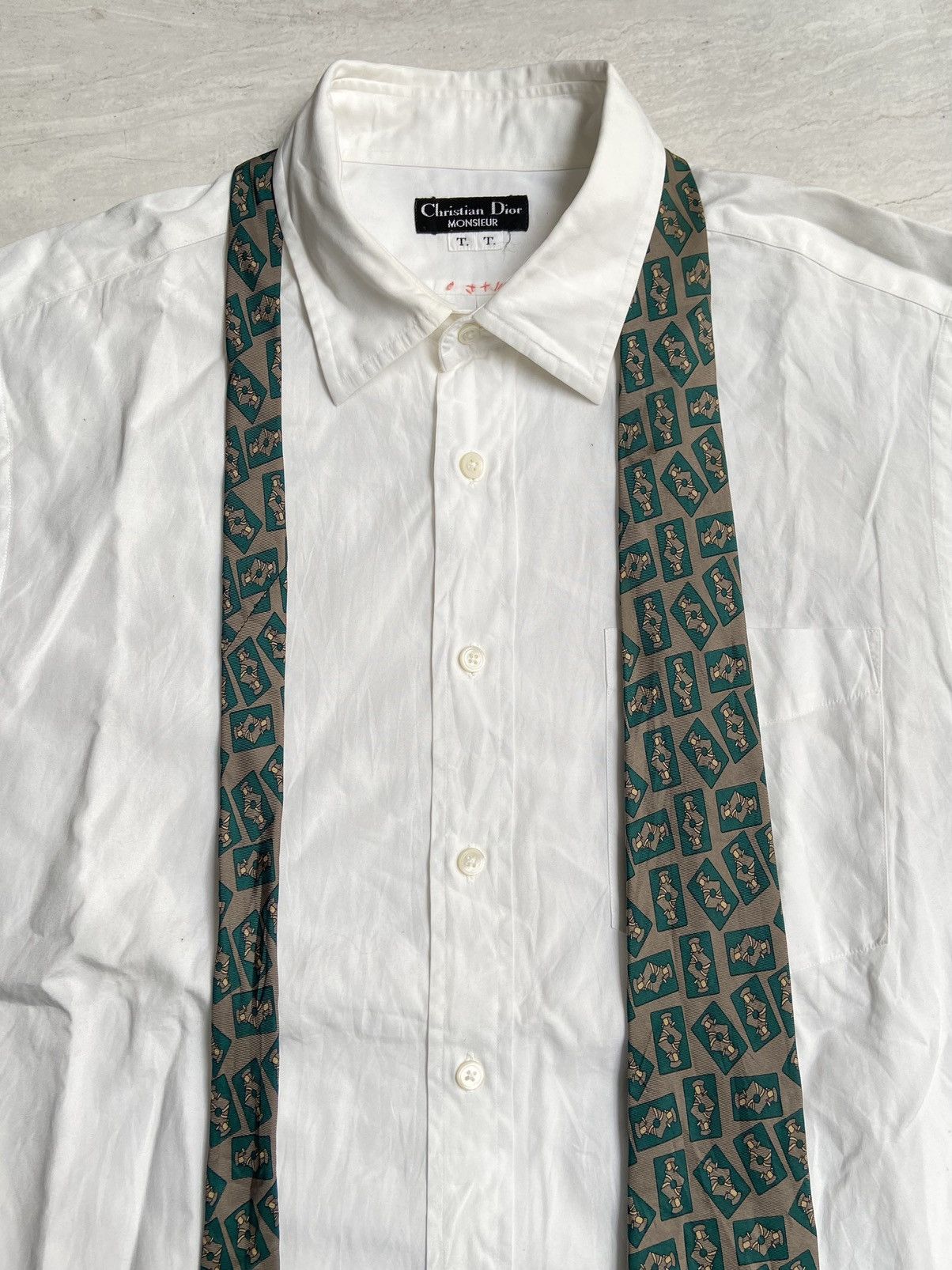 Christian Dior Monsieur CHRISTIAN DIOR MONSIEUR White Shirt Tie Size US M / EU 48-50 / 2 - 3 Thumbnail