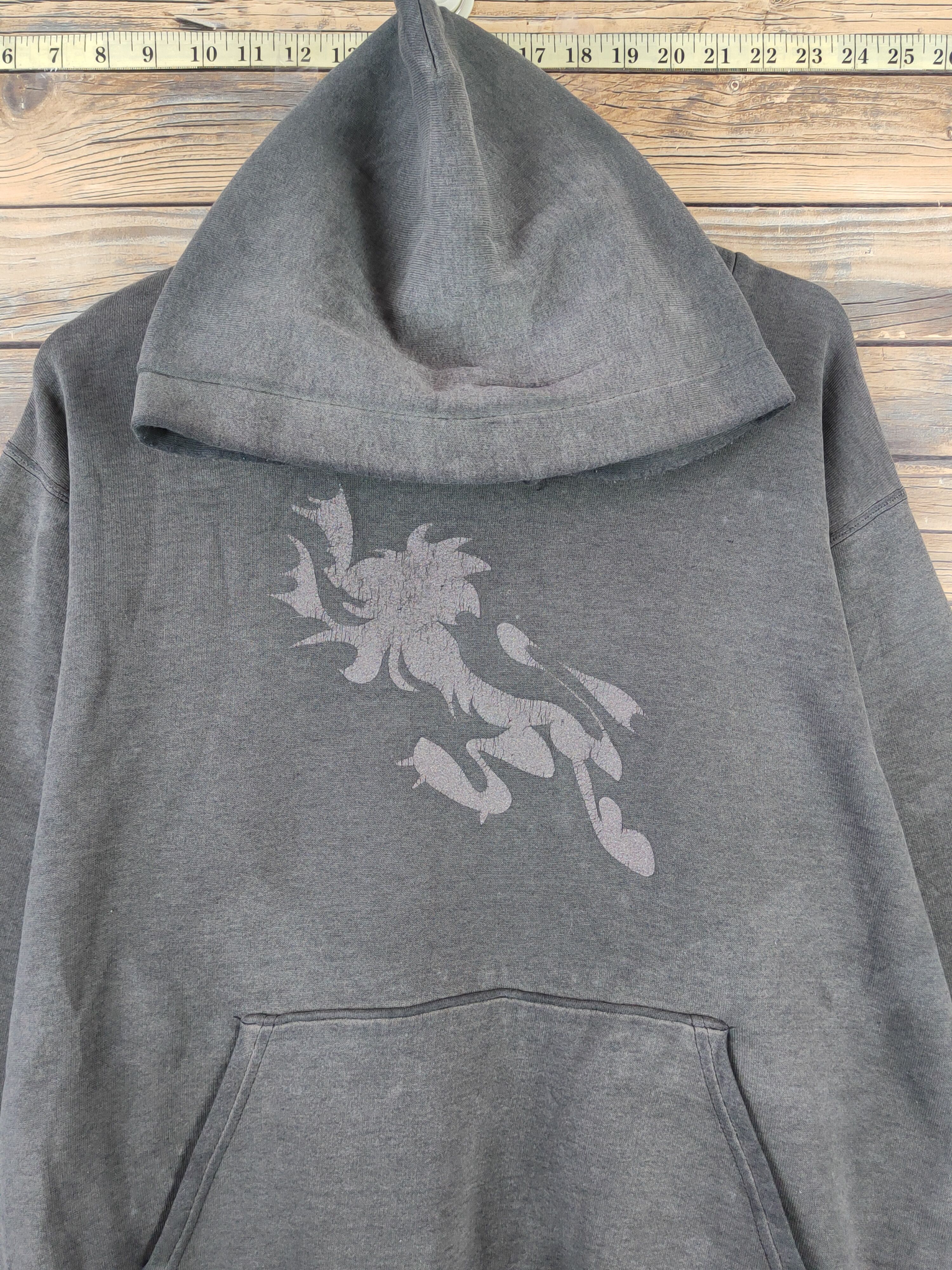 Japanese Brand Matthews Trick Black Faded Hoodie Sweatshirts #W965 Size US M / EU 48-50 / 2 - 2 Thumbnail