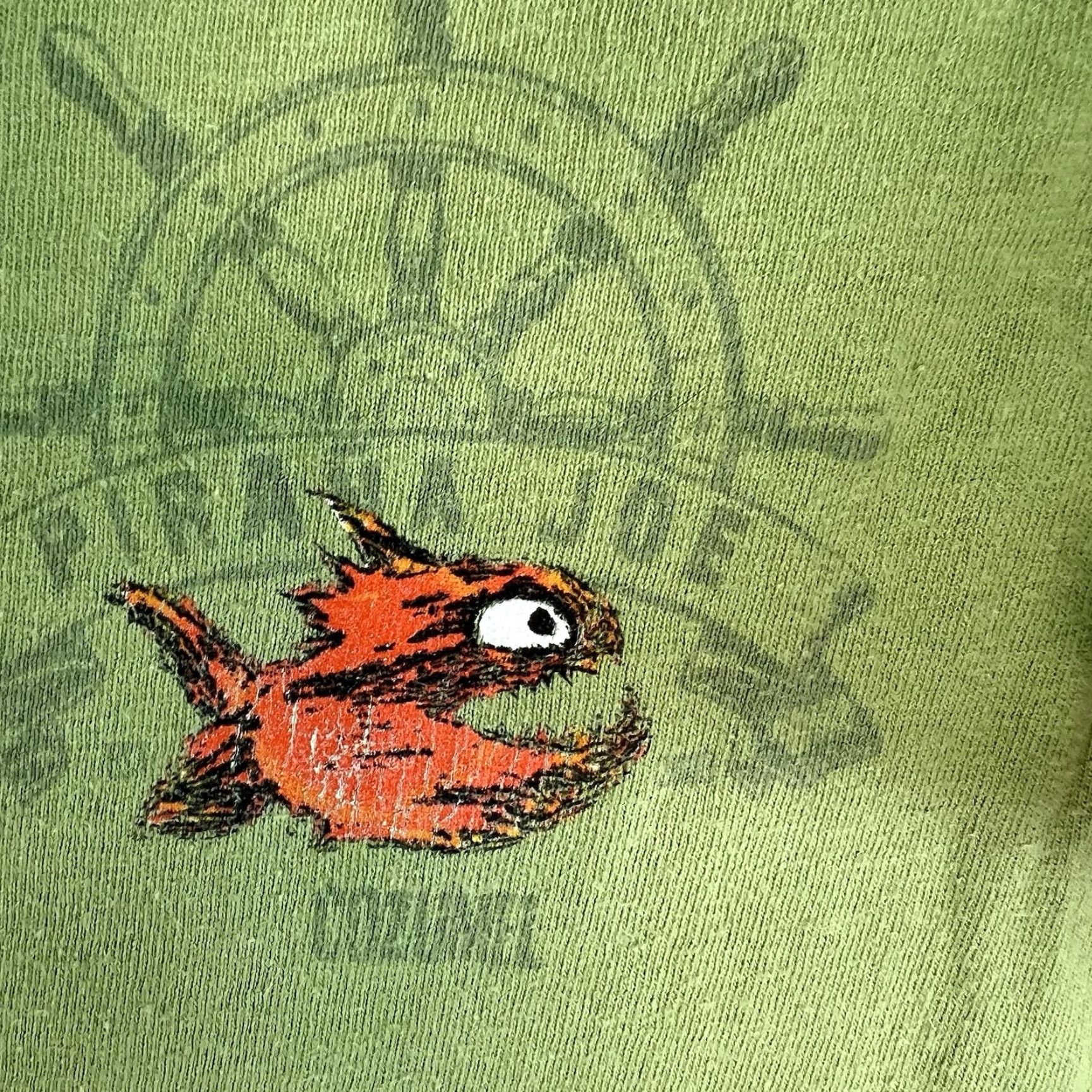 Vintage JOE'S JEANS Pirana Bar Cozumel T-Shirt Mens Size L Crew Neck Short Sleeve Lime Green Graphic Print Embroidered Logo Beach Tropical 90s Theme? Size US L / EU 52-54 / 3 - 3 Thumbnail