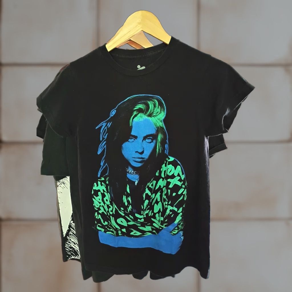 Vintage VINTAGE Billie Eilish T-shirt Black Size S Men Short Sleeve Music T-Shirt 2021 Size US S / EU 44-46 / 1 - 1 Thumbnail