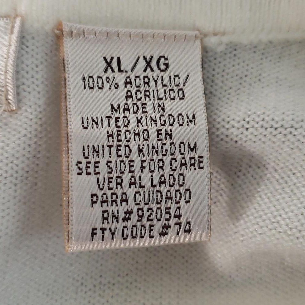 Designer CT902 Carolyn Taylor White Round Neck Sweater XL Size XL / US 12-14 / IT 48-50 - 5 Thumbnail