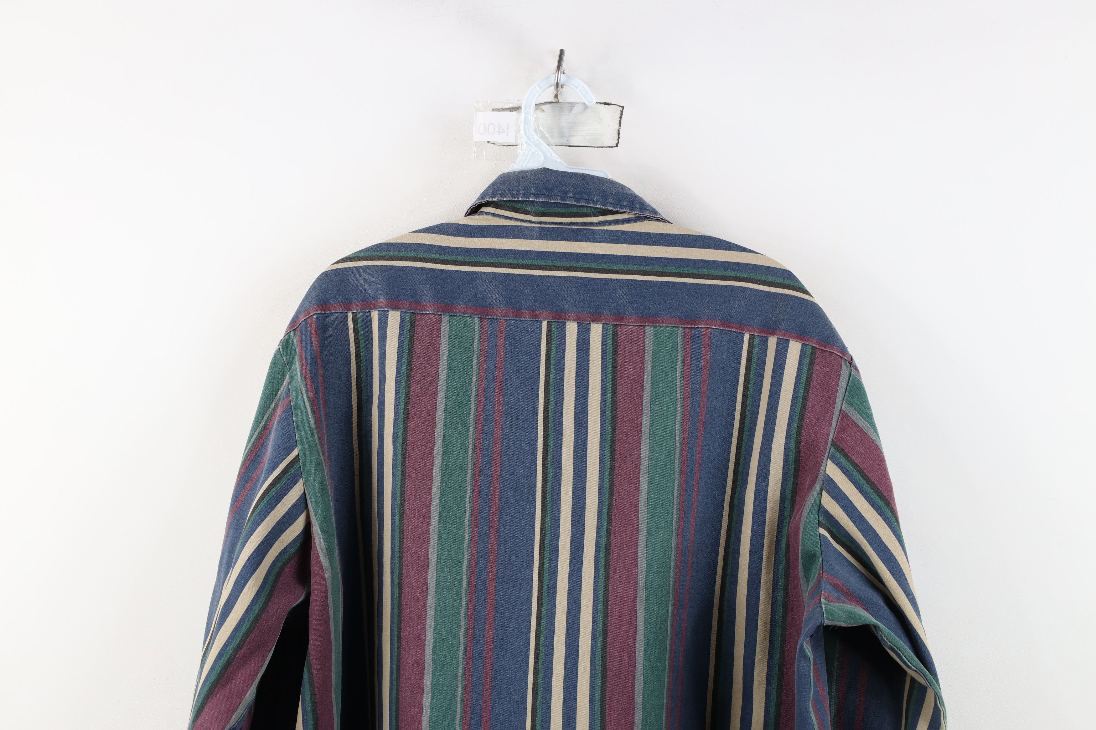Dickies Vintage 90s Dickies Striped Collared Button Shirt USA Size US L / EU 52-54 / 3 - 14 Thumbnail