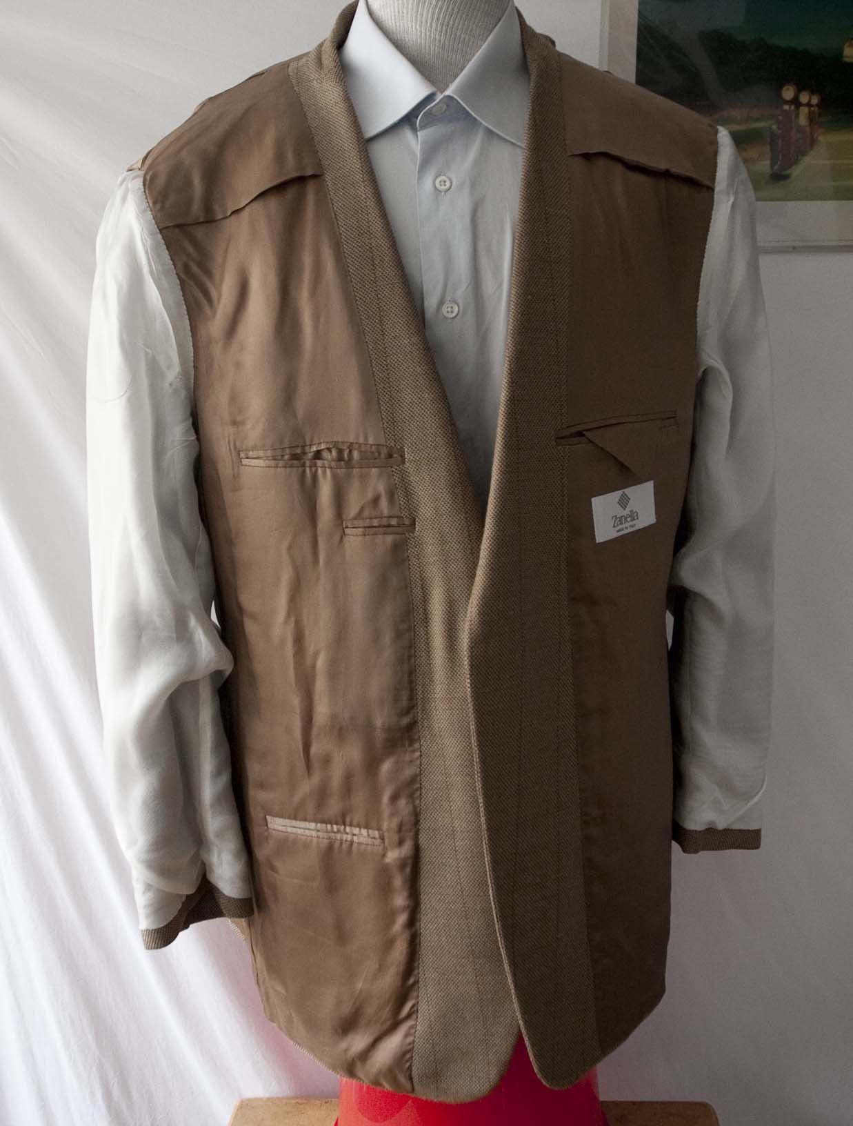 Zanella Zanella Jacket Sport Coat Size 46 Wool Brown Size 46R - 8 Thumbnail