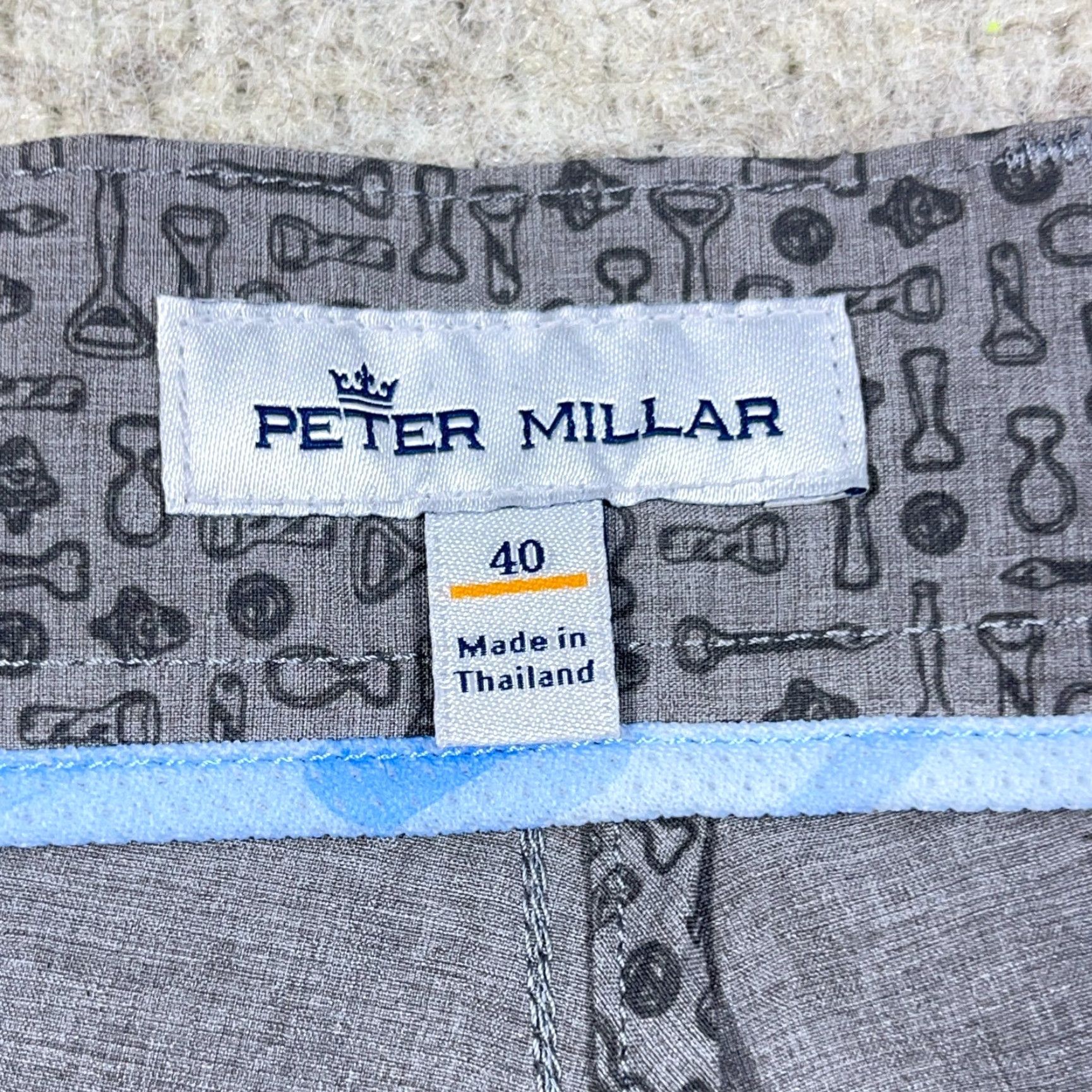 Peter Millar Peter Millar Golf Shorts Men 40 Gray Chino Performance Wicking All Over Print Shirt? Size US 40 / EU 56 - 5 Thumbnail