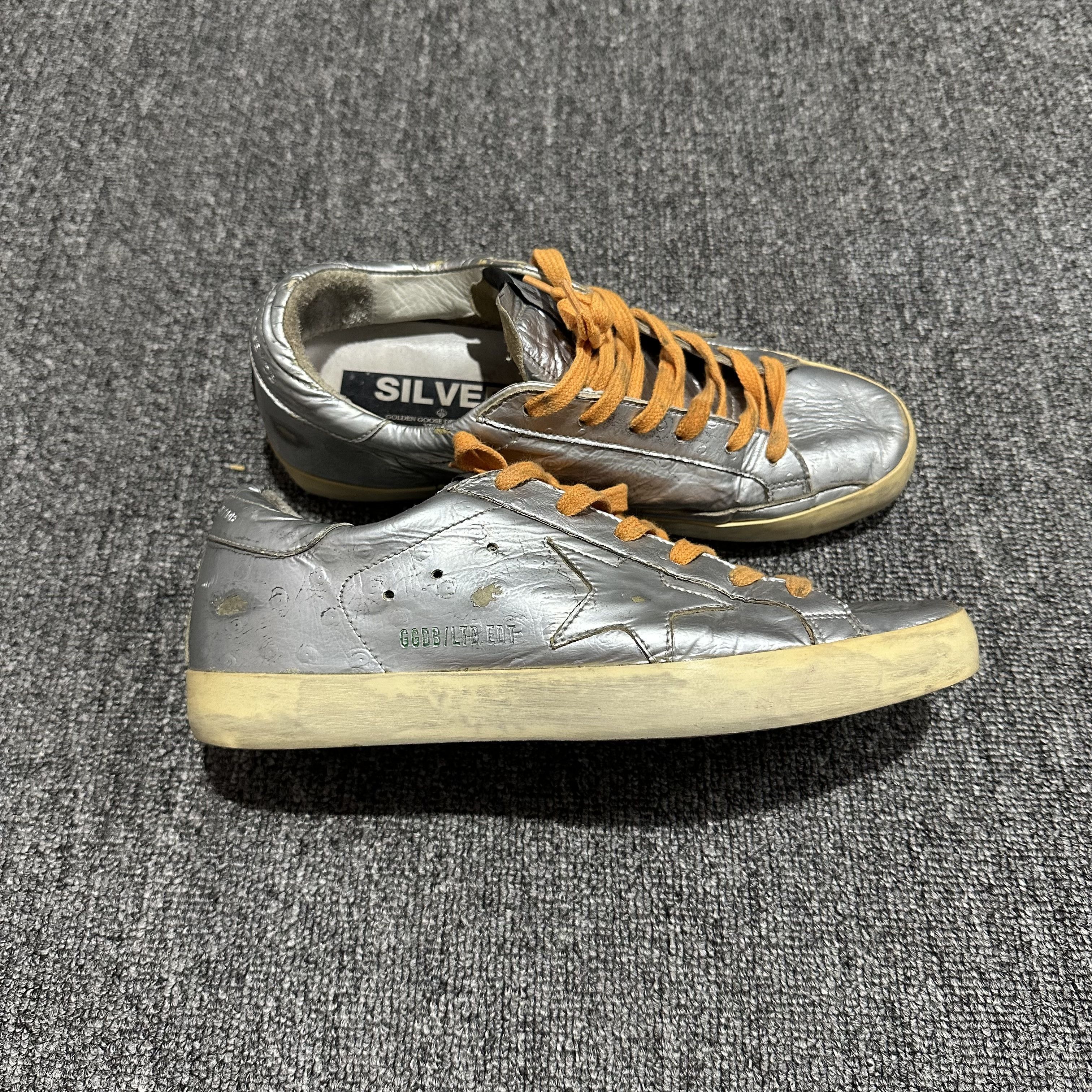 Golden Goose Golden Goose Sneakers Silver Shoes Size US 5.5 / EU 38 - 2 Thumbnail