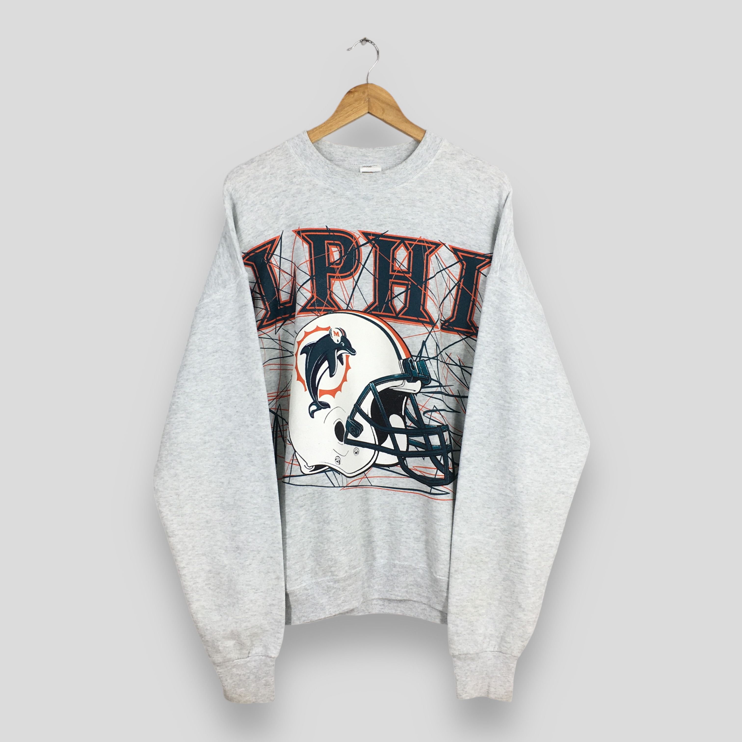 NFL Vintage Miami Dolphins NFL Gray Sweatshirt XLarge Size US XL / EU 56 / 4 - 1 Thumbnail