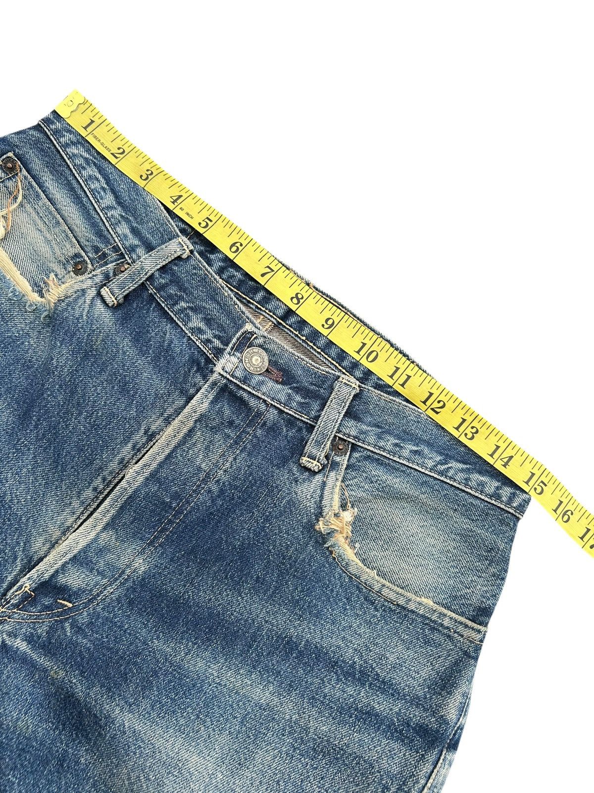 Japanese Brand × Kapital × Vintage HR.MARKET BLUE BLUE SELVEDGE Distressed Denim Jeans Size US 30 / EU 46 - 18 Thumbnail
