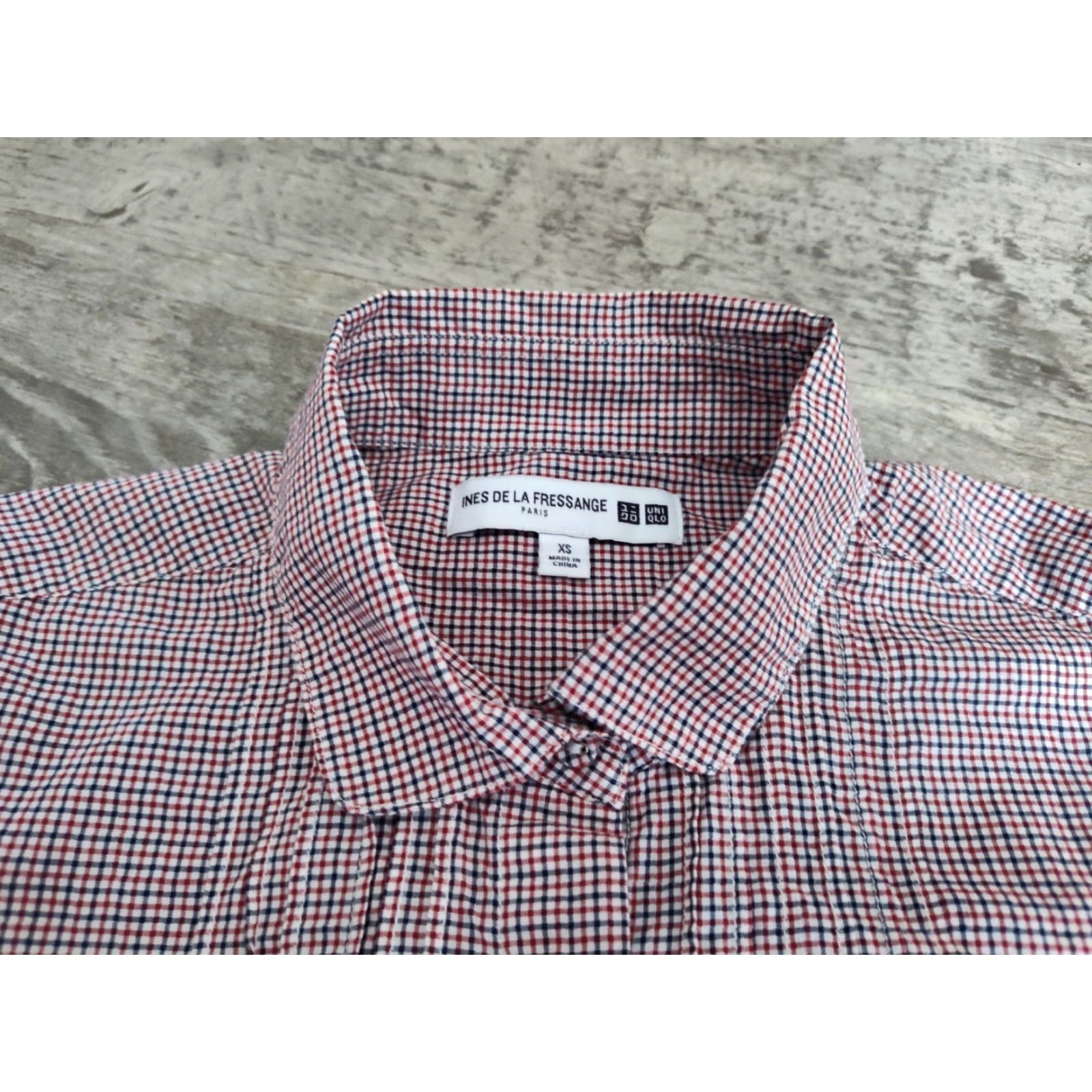 Uniqlo VINTAGE Uniqlo Womens Button Shirt XS Collared Casual Long Sleeve Cotton All Seasons Blue Red White Size XS / US 0-2 / IT 36-38 - 7 Thumbnail