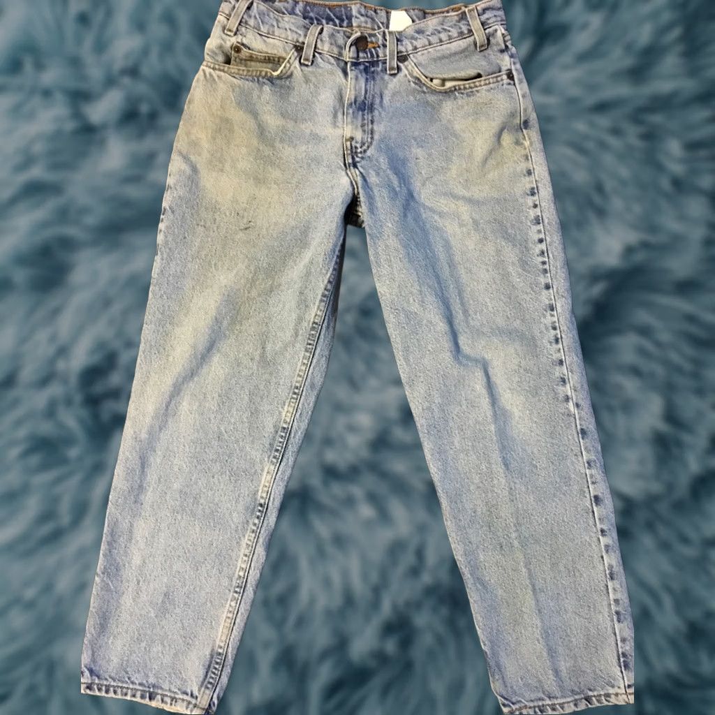 Levi's VINTAGE Levi’s 550 Jeans Orange Tab Husky 30/27 Distressed 80s 90s Grunge Biker Denim Blue Men Regular Knit Size US 30 / EU 46 - 1 Thumbnail