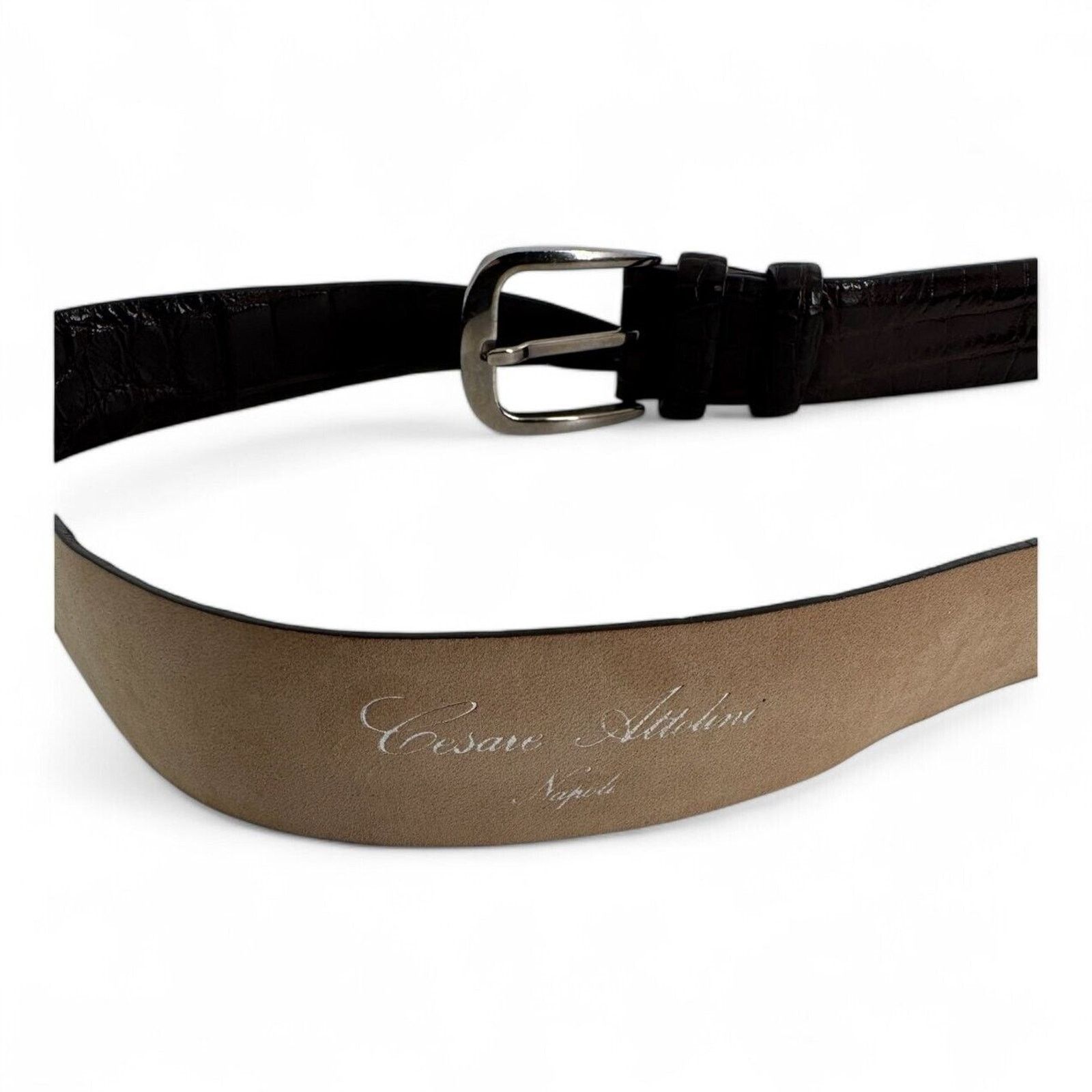 Cesare Attolini Cesare Attolini Brown Alligator Belt Size 44 (NEEDS REPAIR) Size 44 - 8 Thumbnail