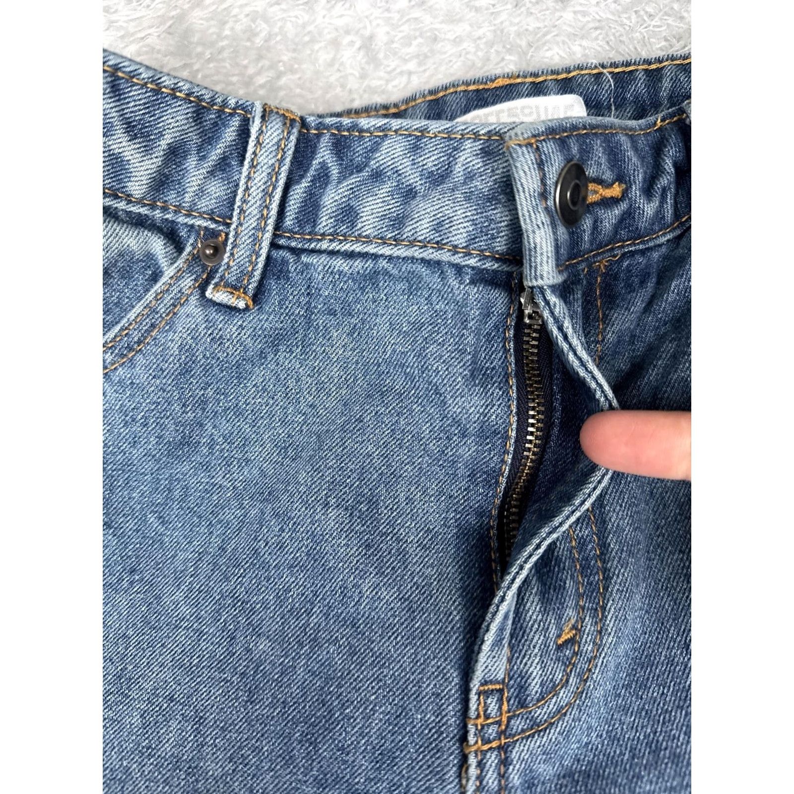 Vintage Future Collective Jeans Womens 8 Blue Straight 5-Pocket Denim Zipper Button Rise High-Rise Minor Branding Mens Womens Girls Size 30" / US 8 / IT 44 - 5 Thumbnail