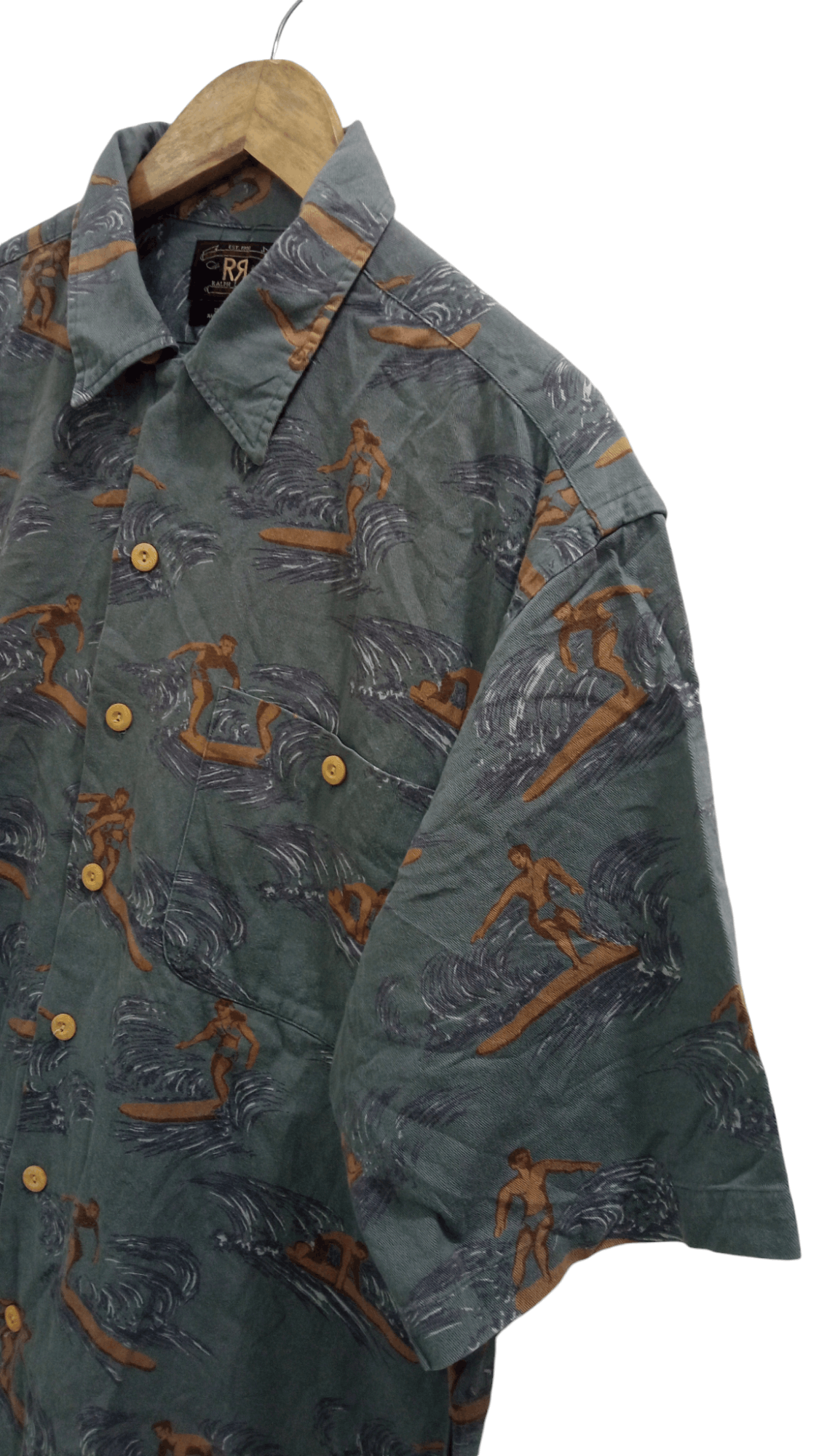 RRL Ralph Lauren × Ralph Lauren 🔥🔥RRL Ralph Lauren Full Print Hawaii Motif Shirt Size US L / EU 52-54 / 3 - 8 Thumbnail