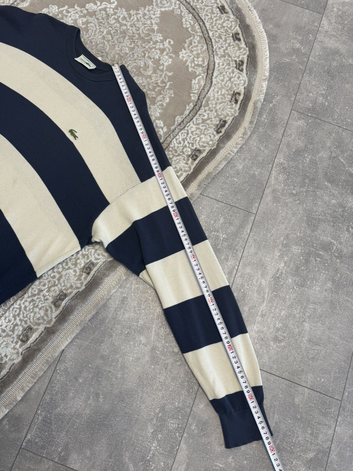 Lacoste Vintage Lacoste Striped Sweatshirt 90’s Size US XL / EU 56 / 4 - 7 Thumbnail