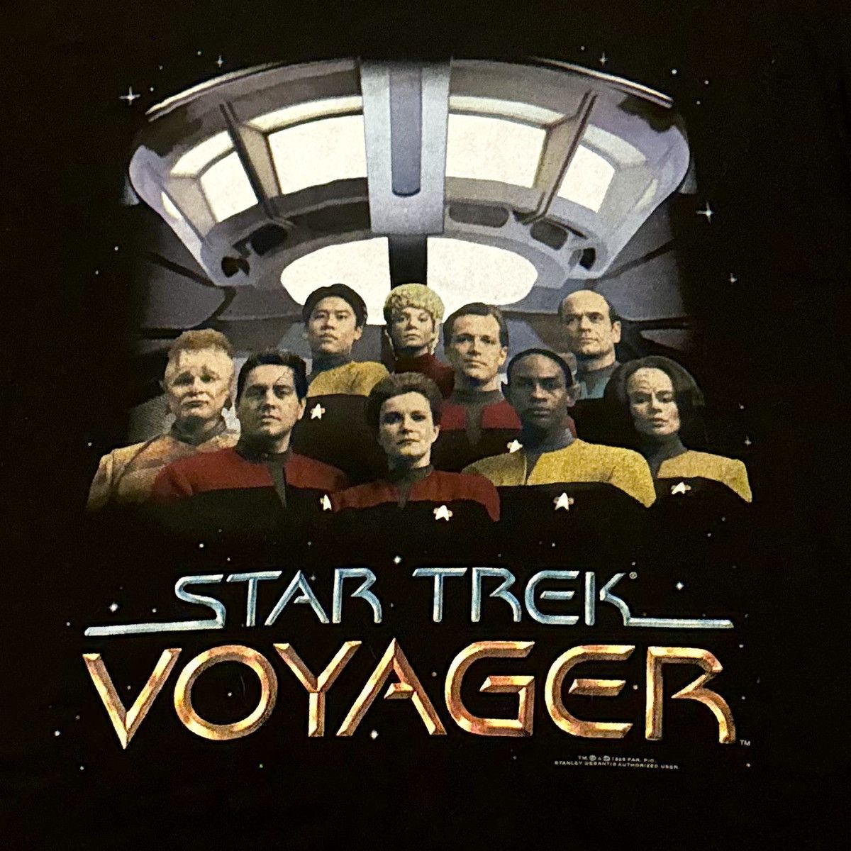 Vintage VINTAGE 1995 STAR TREK VOYAGER TEE! Size US L / EU 52-54 / 3 - 1 Thumbnail