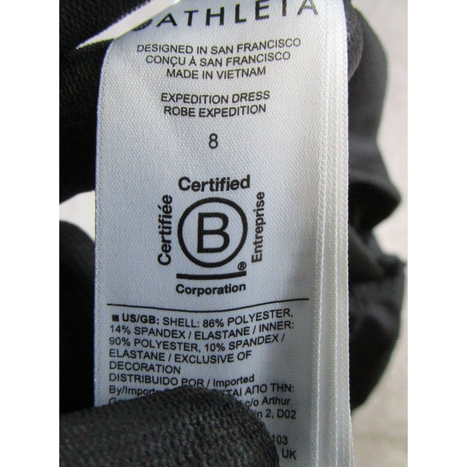 Athleta Athleta Dress Womens 8 Black Blouson Tennis Size M / US 6-8 / IT 42-44 - 4 Thumbnail