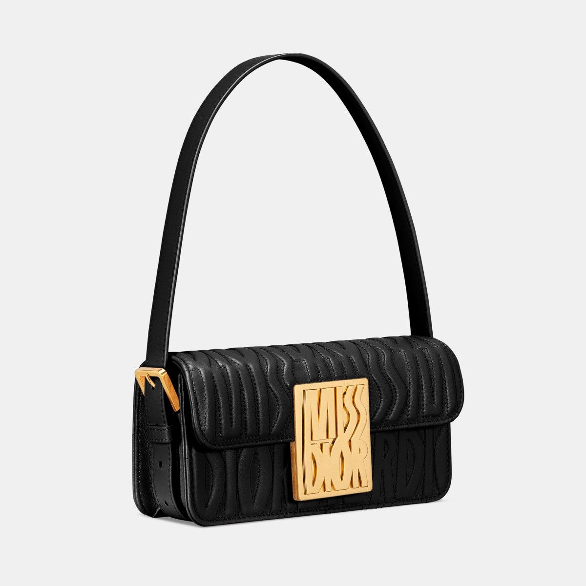 o1bcso1str0226 Size:OS/Miss Dior Flap Bag in Black