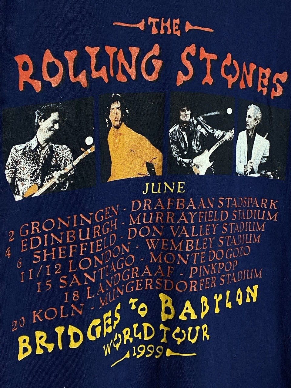 Band Tees Vintage 1999 Rolling Stones Bridges To Babylon Graphic Tee Size US L / EU 52-54 / 3 - 5 Thumbnail