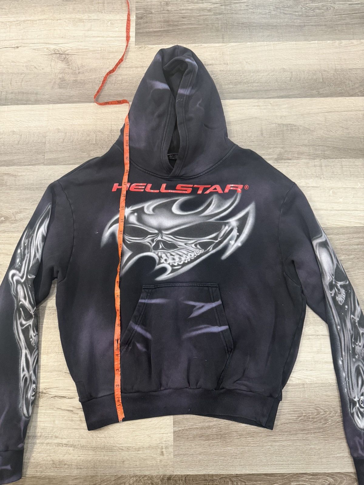 HELLSTAR Hellstar Airbrushed Skull Hoodie Black Size XS Size US XS / EU 42 / 0 - 12 Thumbnail