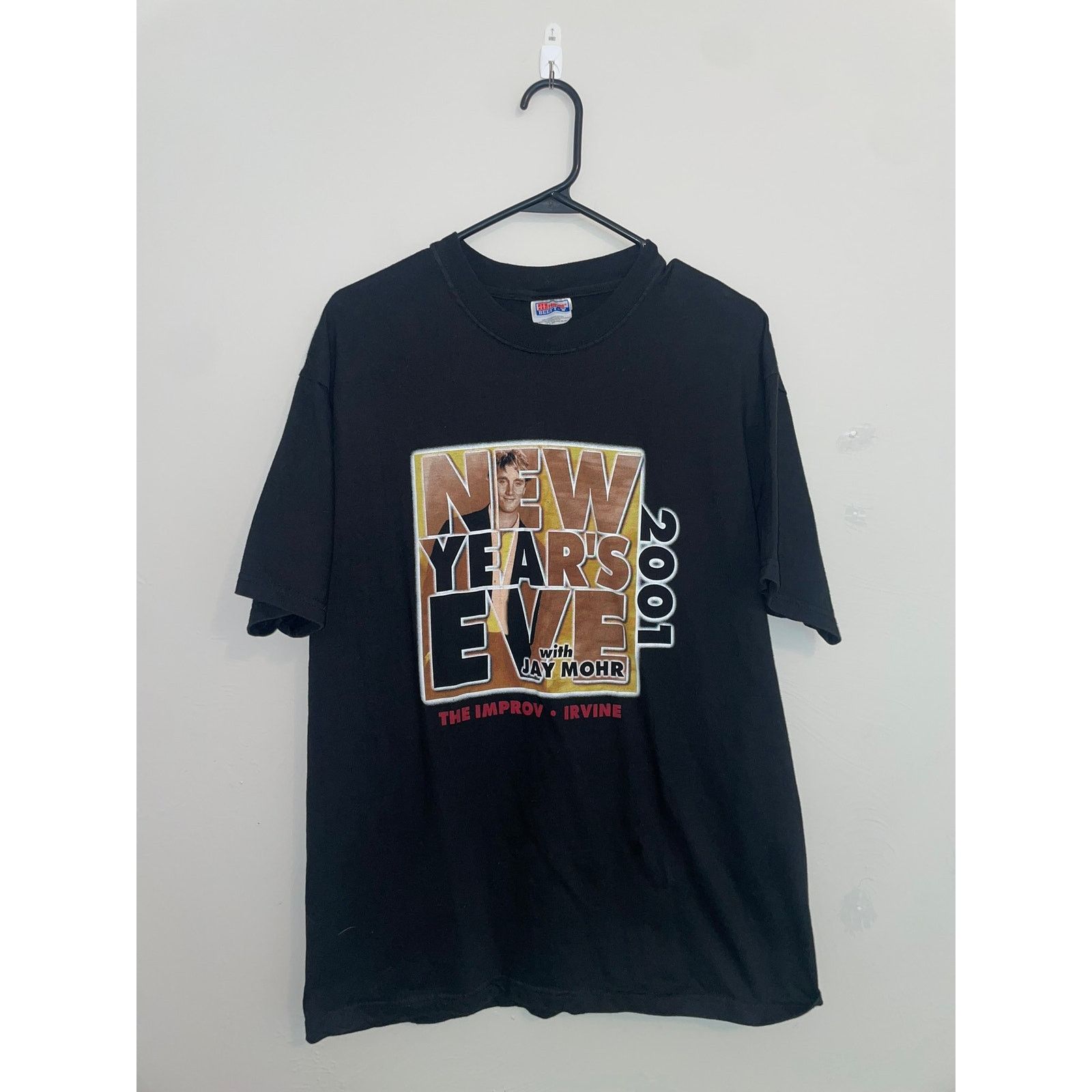 Hanes Vintage Jay Mohr Shirt New Year's Eve Black L Comedy Tee Y2K Size US L / EU 52-54 / 3 - 1 Thumbnail