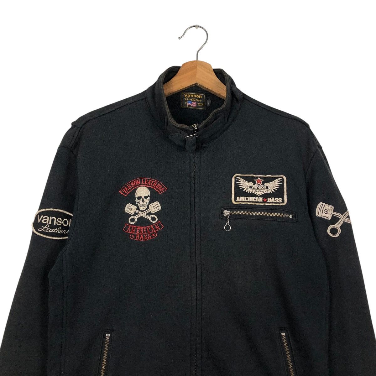 Vanson Leathers 🔥MEGA RARE VANSON LEATHER SKELETON BONES BIKER JACKET Size US L / EU 52-54 / 3 - 6 Thumbnail