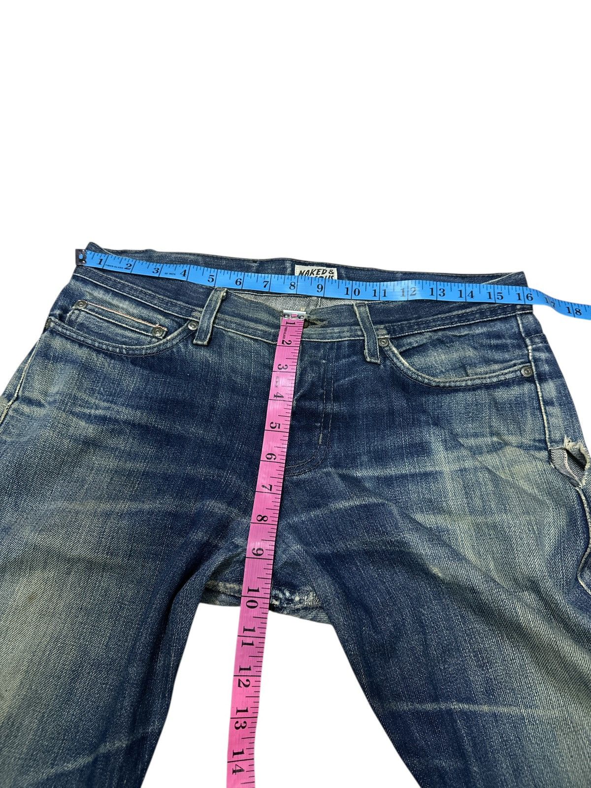 Kapital Trashed Distress Denim Naked&Famous Selvedge . Size US 32 / EU 48 - 16 Thumbnail