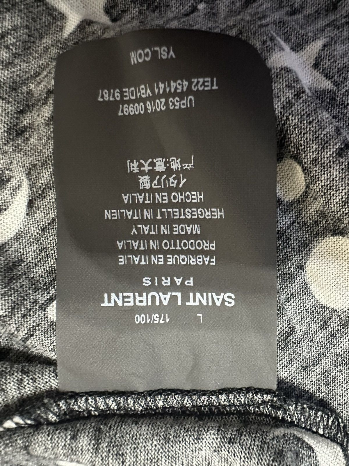 Saint Laurent Paris Saint Laurent Moon and Star Print Short Sleeve Tee Size L / US 10 / IT 46 - 7 Thumbnail
