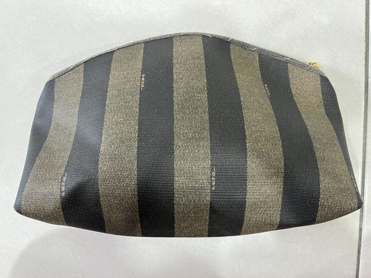 Fendi Fendi Vintage Pequin Striped Pouch Clutch Bag Size ONE SIZE - 2 Thumbnail