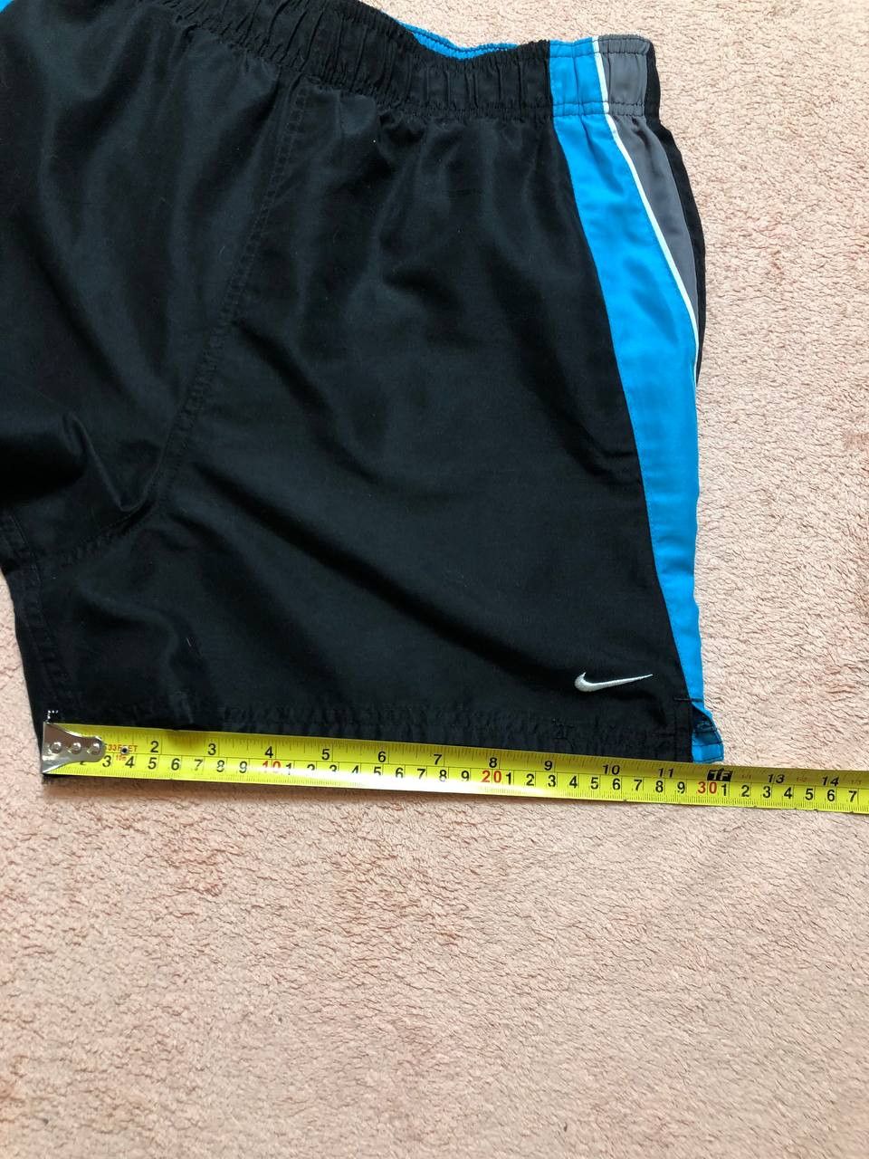 Nike Vintage Shorts black and blue Nike logo Y2K sportwear Size US 32 / EU 48 - 8 Thumbnail
