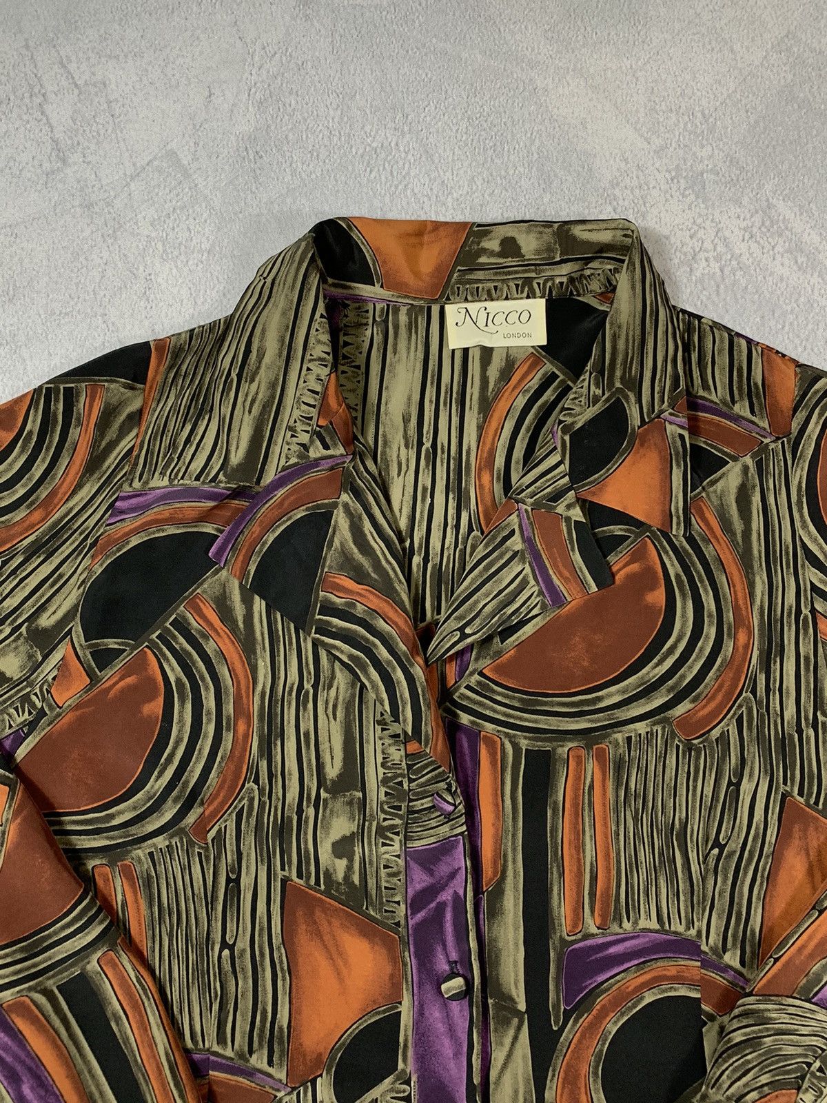 Japanese Brand × Vintage Vintage 90s Abstract button ups long sleeve shirt Size L / US 10 / IT 46 - 4 Thumbnail