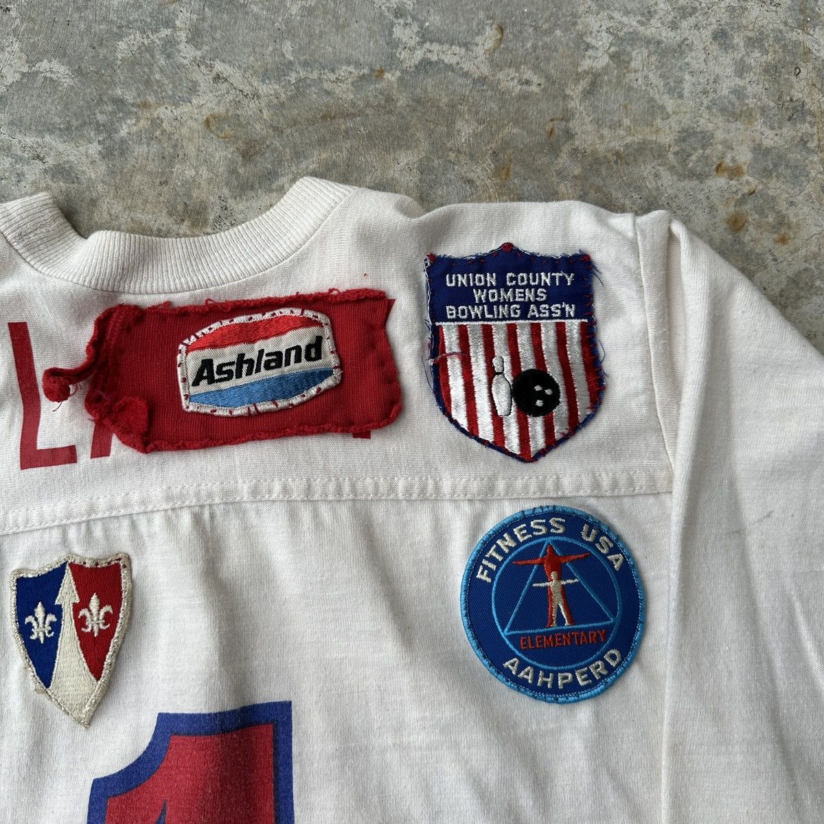 Vintage Number 1 American College Football Jersey hippie patch tee Size US L / EU 52-54 / 3 - 6 Thumbnail