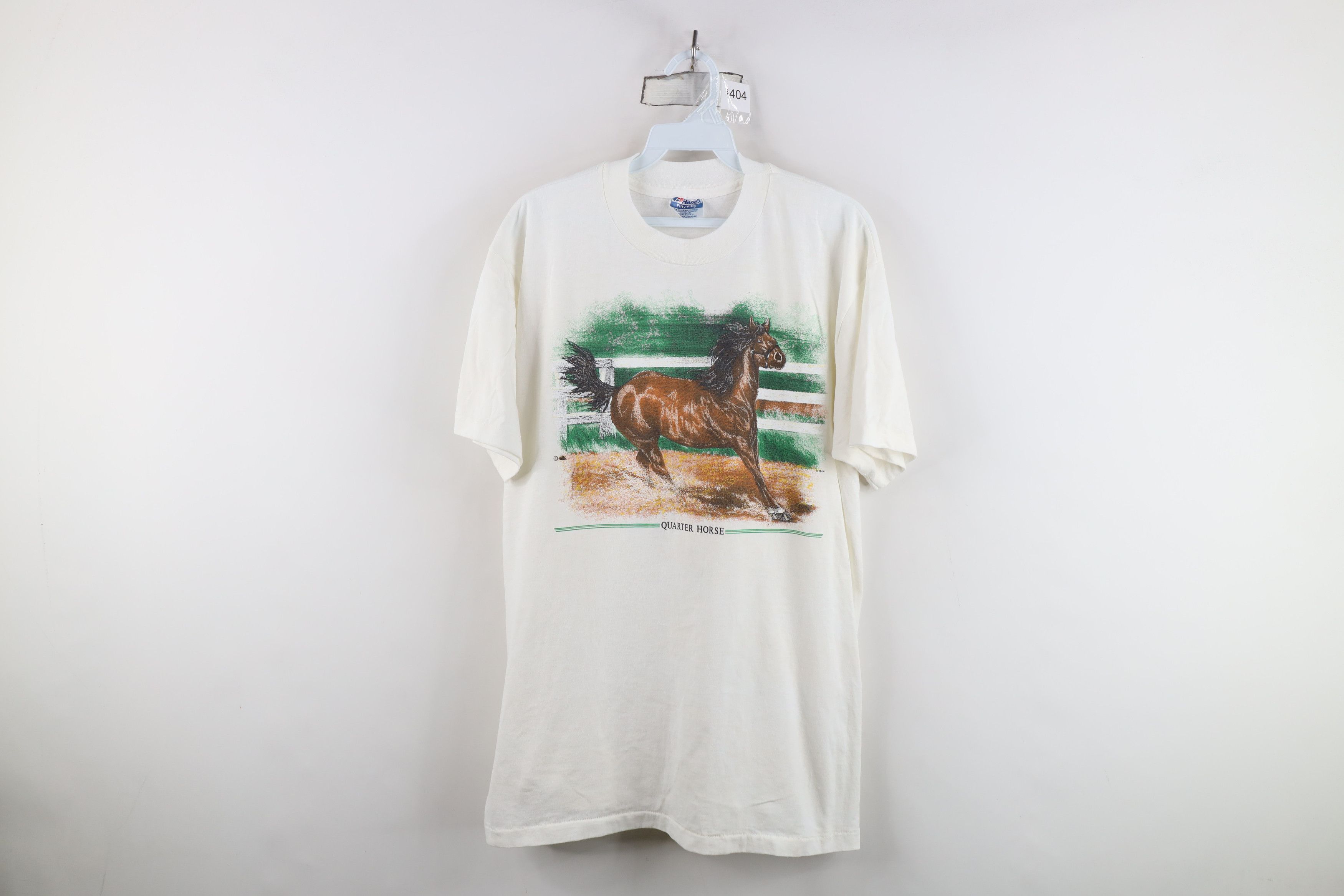 Vintage Vintage 80s 90s Streetwear Horse Equestrian T-Shirt USA Size L / US 10 / IT 46 - 1 Thumbnail