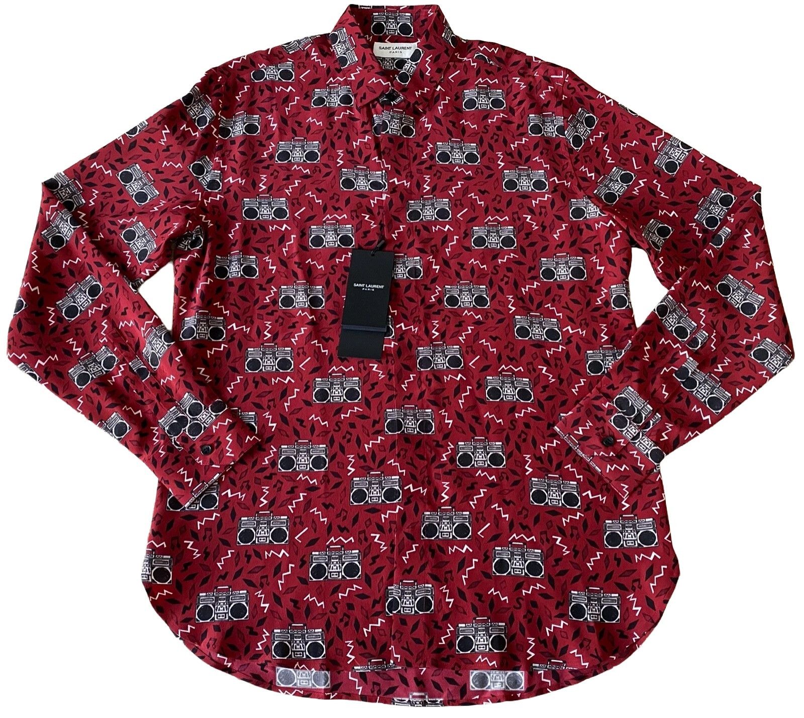 Saint Laurent Paris CREPE DE CHINE Radio button shirt Red YSL size IT 41 Size US M / EU 48-50 / 2 - 1 Thumbnail