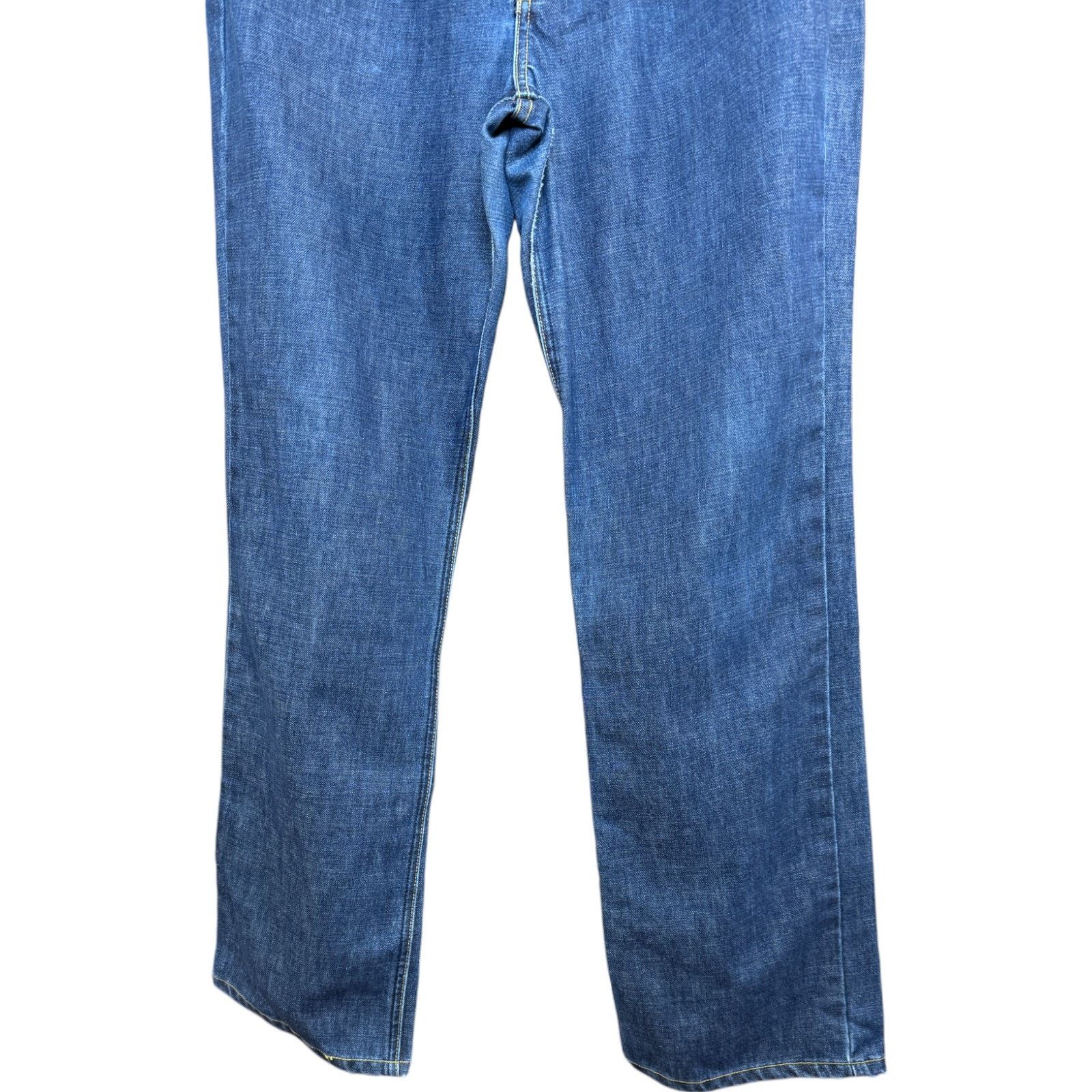 J.Crew J. Crew Dark Wash Button-Fly Boot Cut Jeans 14L 5-Pocket Size 36" / US 14 / IT 50 - 9 Thumbnail