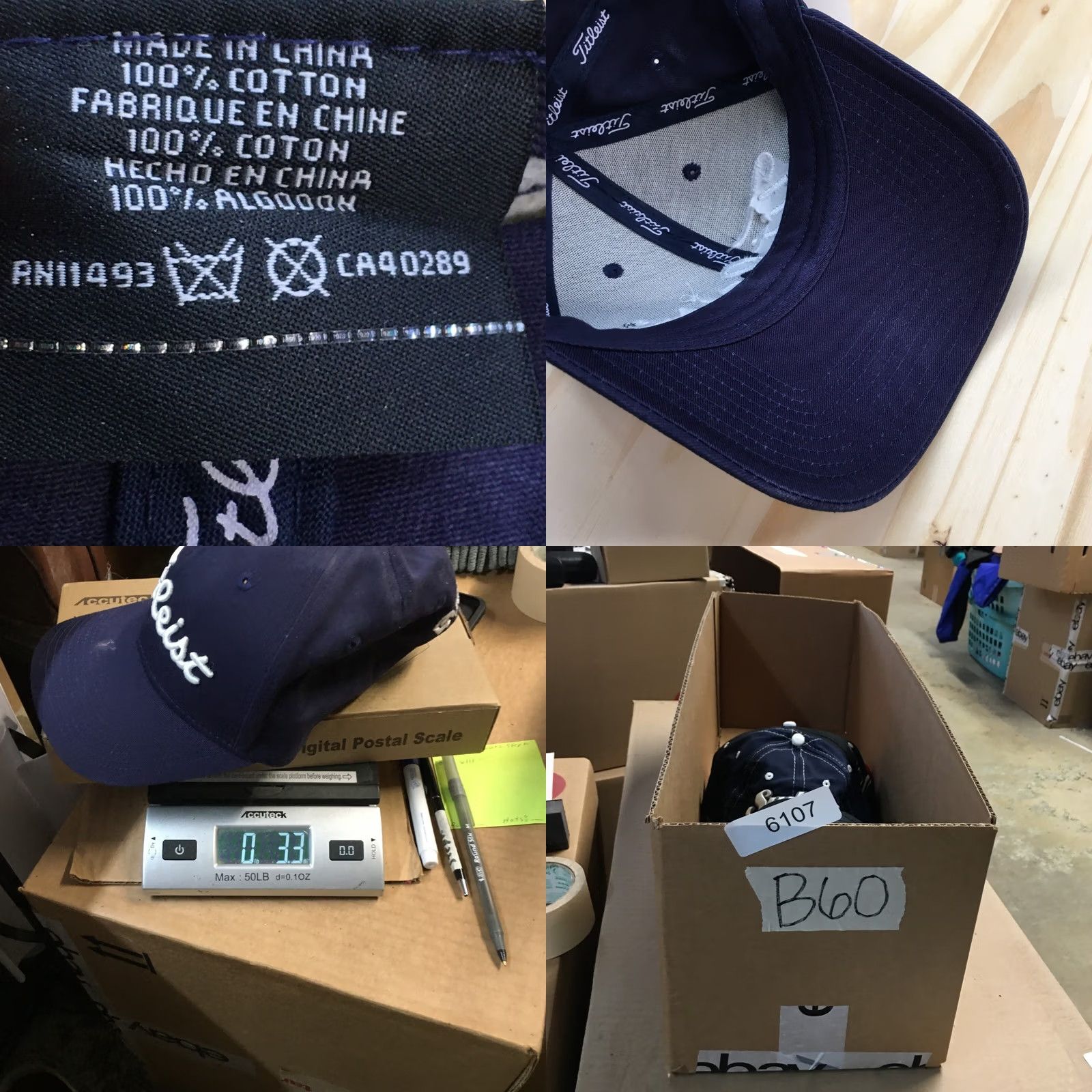 New Era New Era Hat Mens One Size Blue Titleist Baseball Cap Cotton Embroidered Logo Size ONE SIZE - 9 Thumbnail