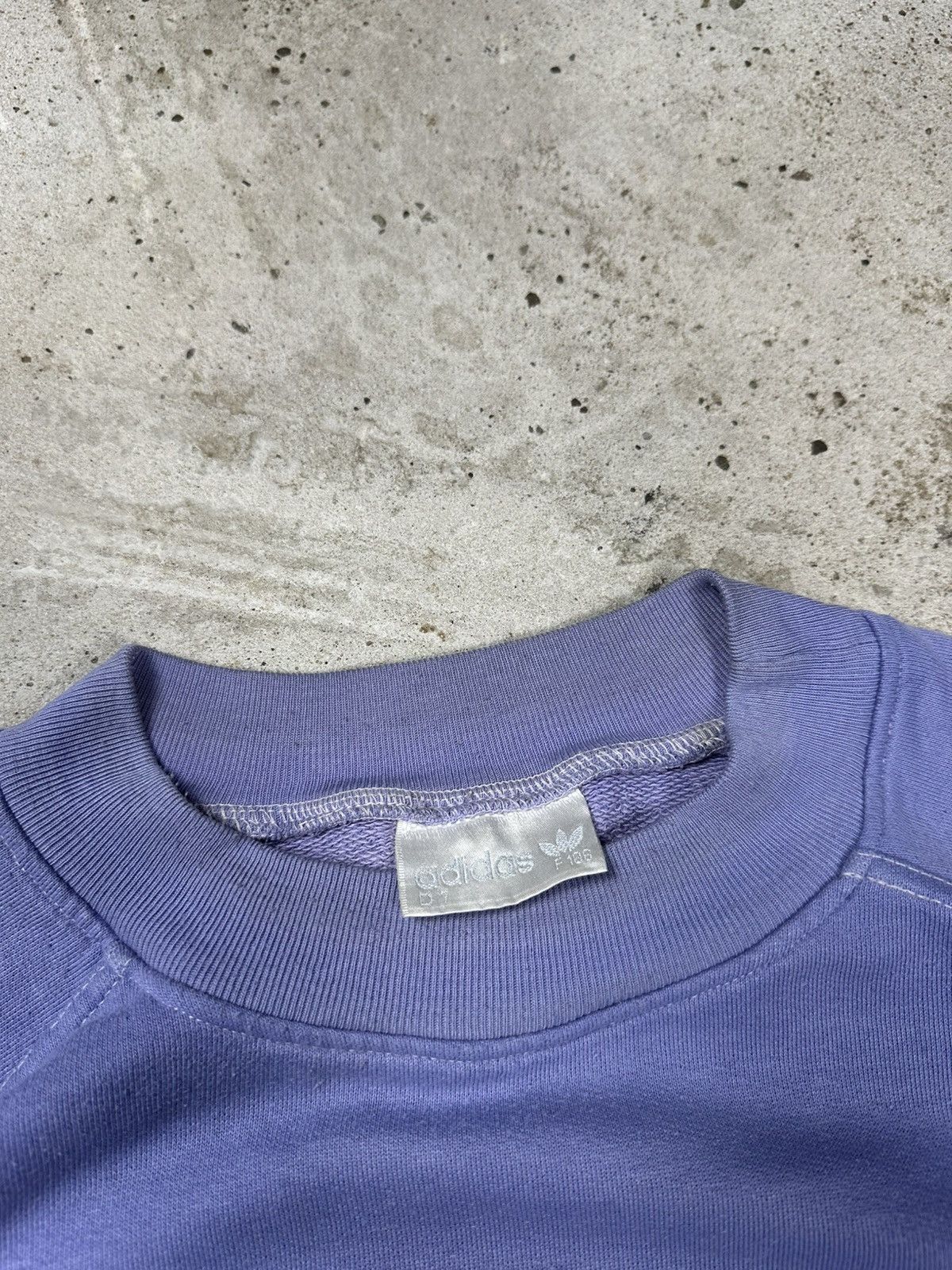 Adidas × Vintage Vintage 90s Adidas Boxy Fit Purple Faded Crewneck Sweatshirt Size US L / EU 52-54 / 3 - 5 Thumbnail