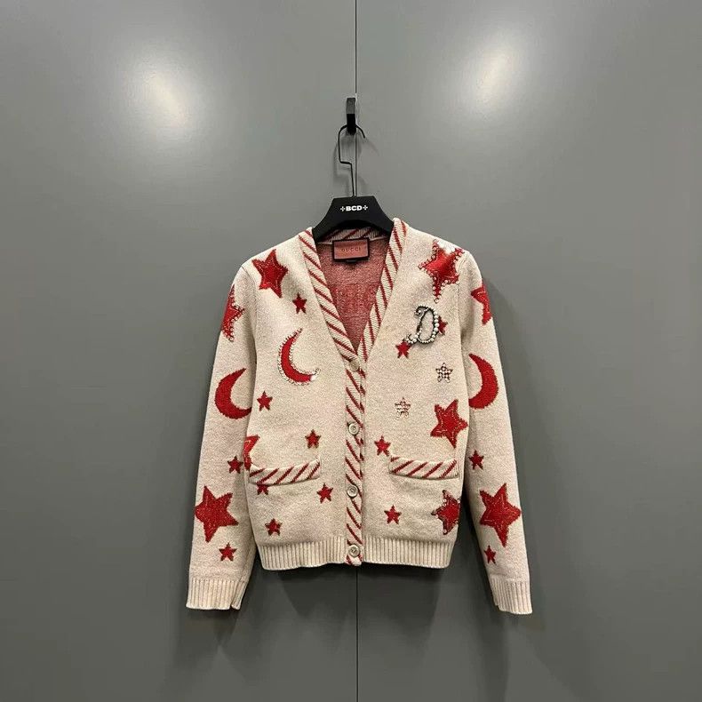Gucci Gucci Sequin pearl embroidered knitted cardigan sweater 250 Size US M / EU 48-50 / 2 - 6 Thumbnail