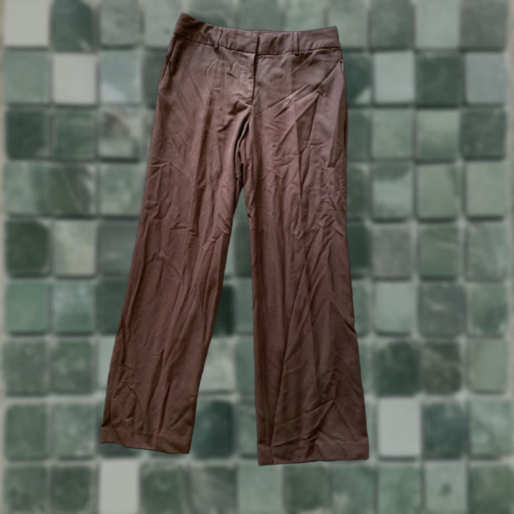 Merona Merona Dress Pants Women's Size 8 Brown Straight Leg Regular Level-Headed Comfort Easy Care Business Workwear Modern Classic American Pants Size 30" / US 8 / IT 44 - 1 Thumbnail